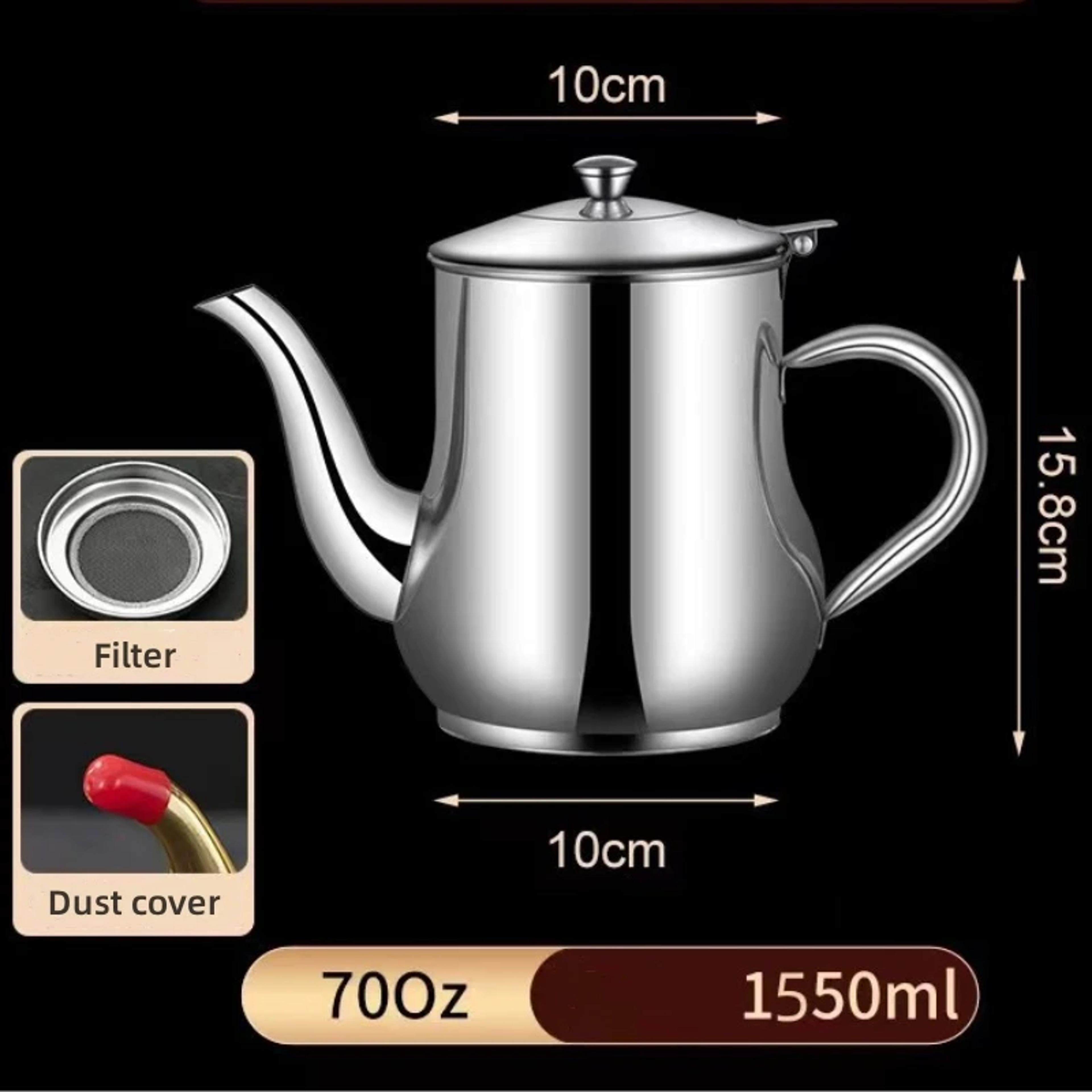 Multiuse Stainless Steel Oil Pot With Leak Mesh Thickened Kitchen Sauce And Vinegar Storage Tank 4