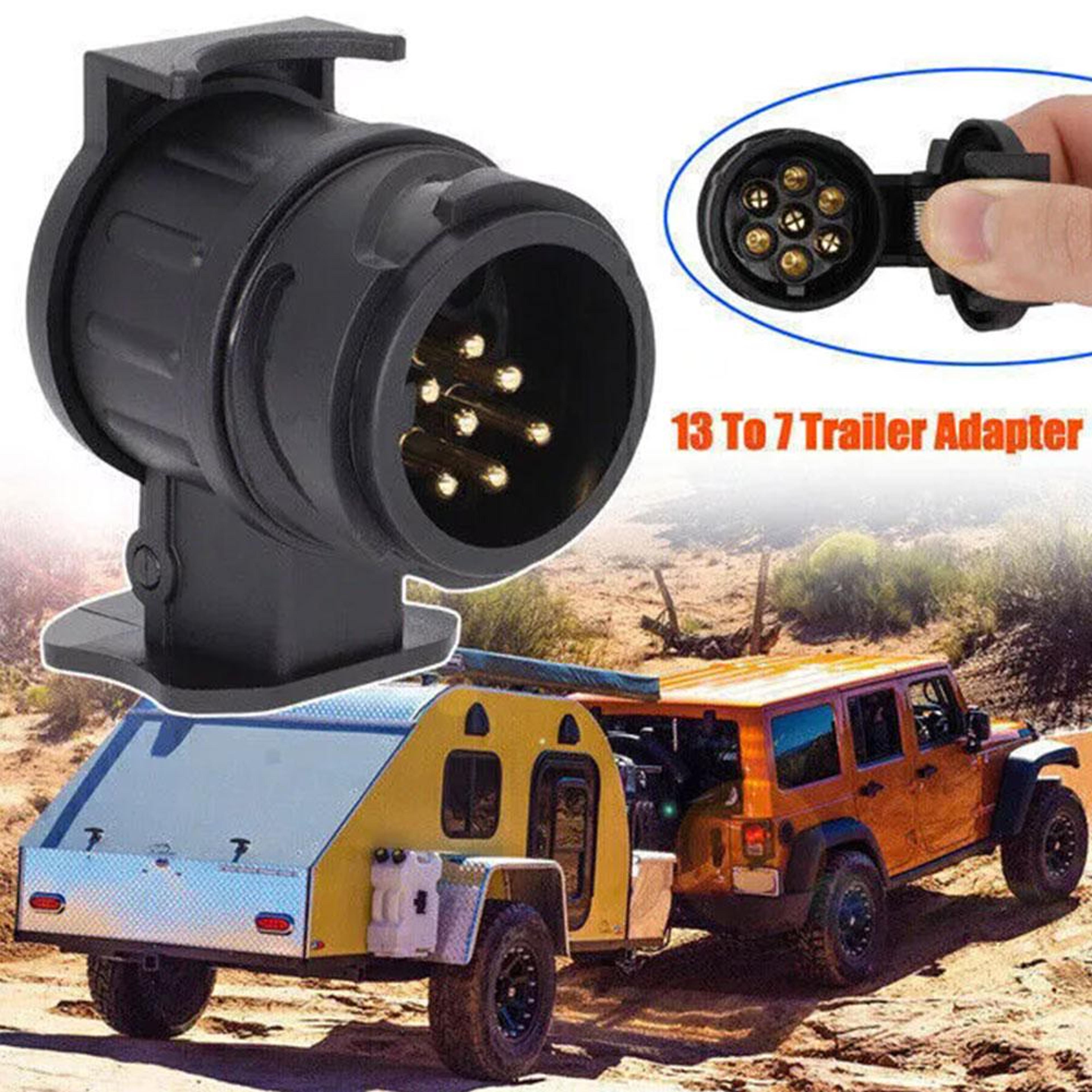 Electric Trailer Truck Towing Converter Tow Bar Plug Adaptor Socket Car Accessories 1