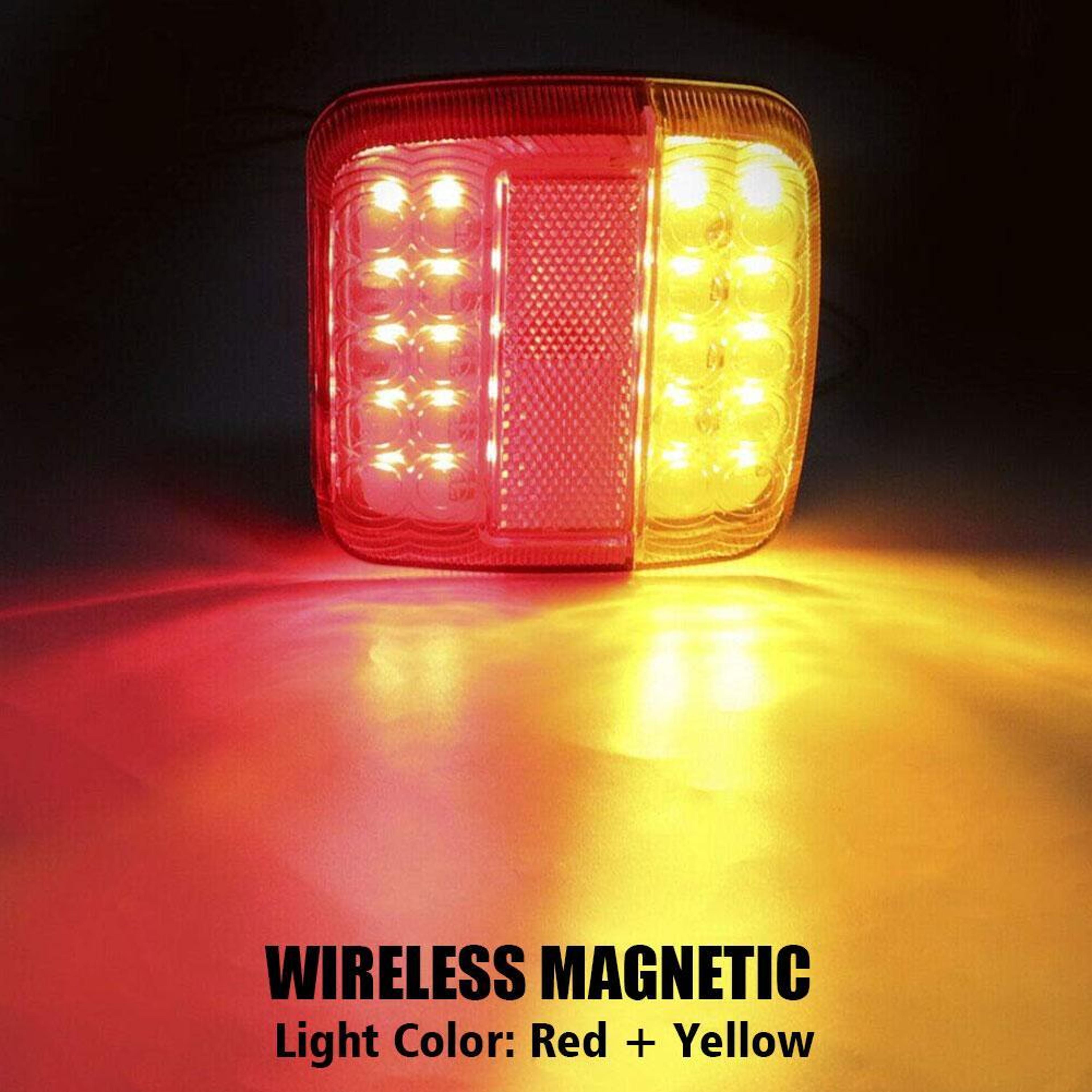 Rechargeable Rear Taillight Signal Warning Lamp Wireless Magnetic Waterproof Trailer Light 1