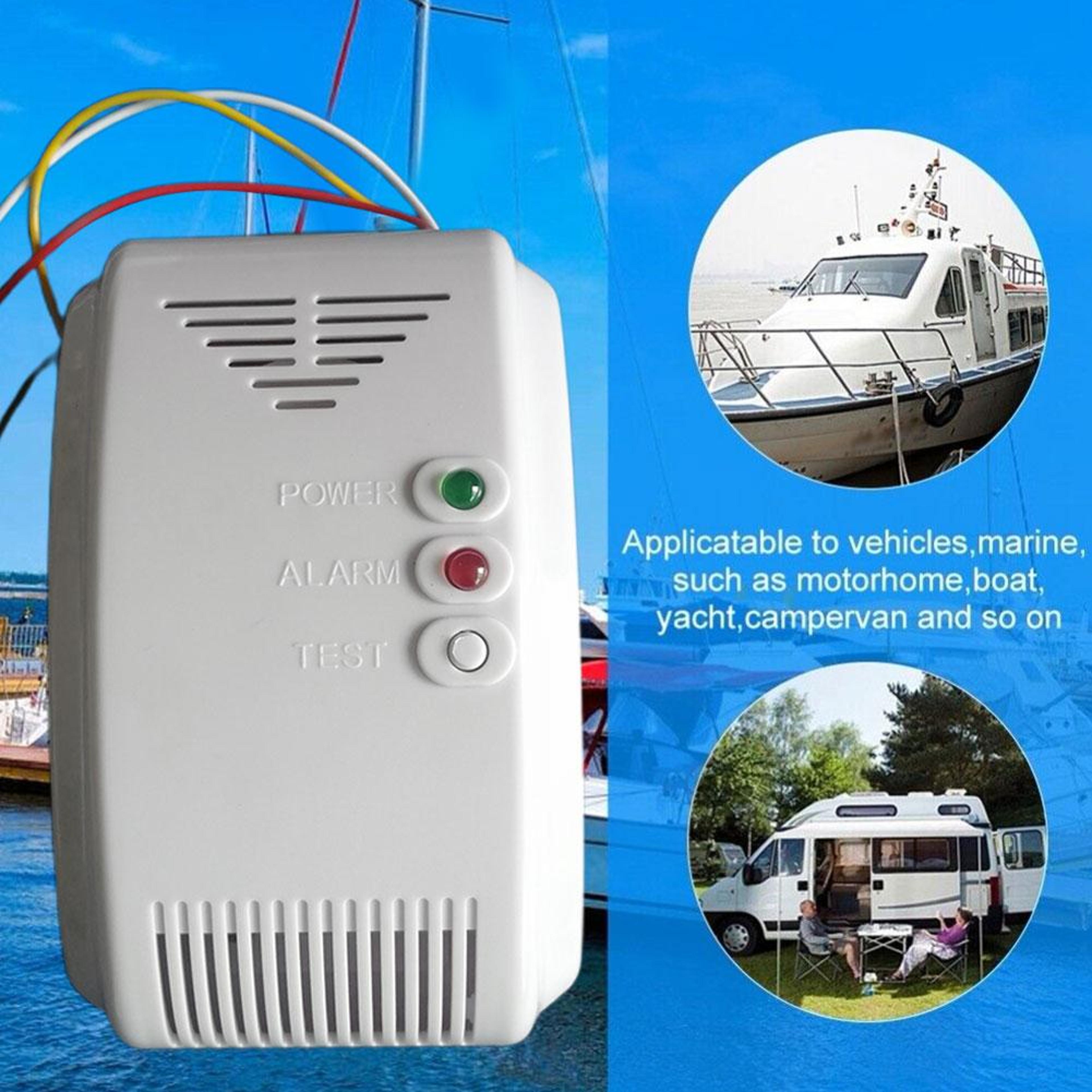 Propane Butane Gas Sensor Alarm For Motor Homes Boats And Vehicles  LPG  Natural Gas Leak Detector 2