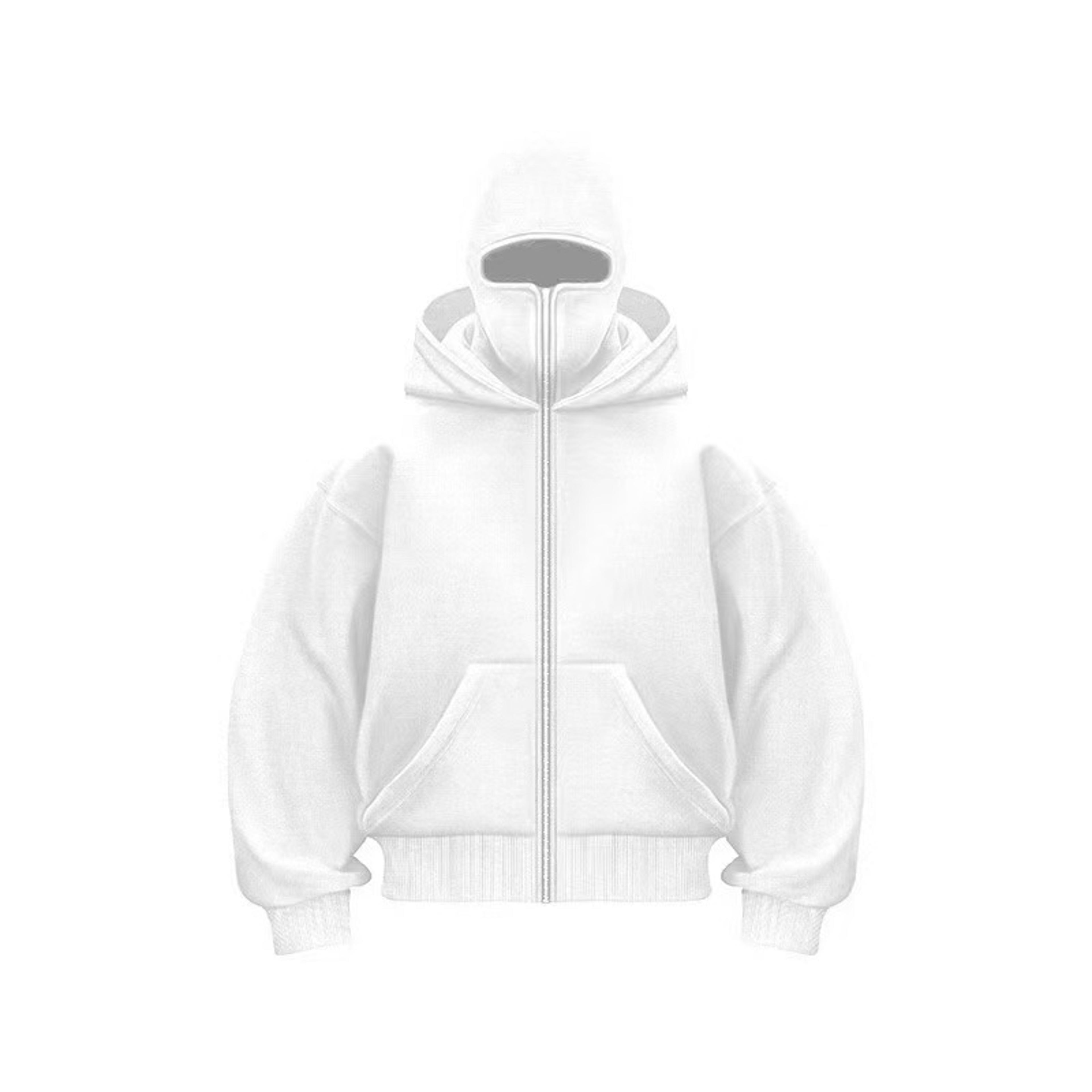 Men Balaclava Hoodie Double Hooded Sweatshirt With Zipper Mask For Gothic Y2K Streetwear 5
