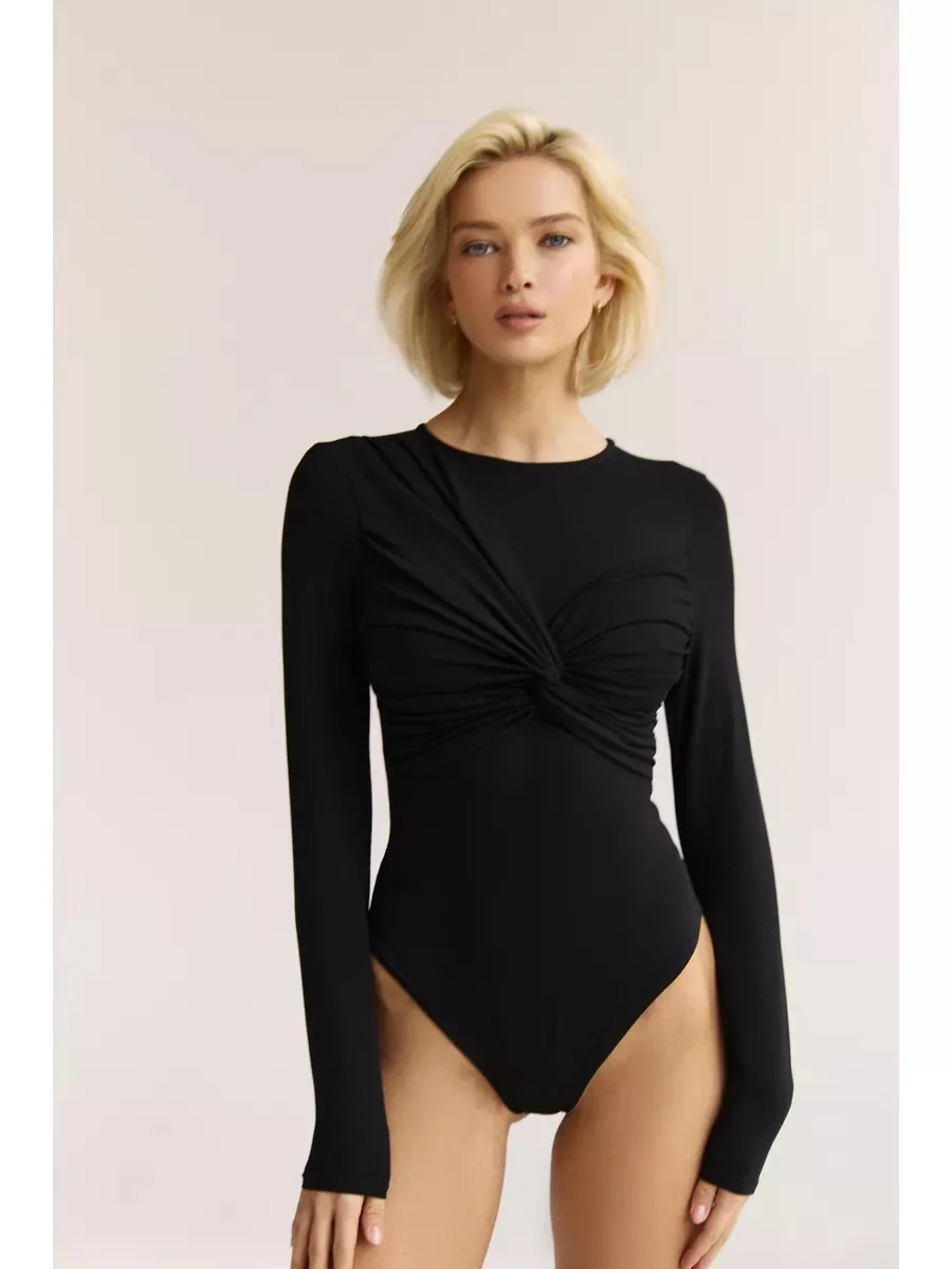 Solid Color Long Sleeve Romper For Women Summer Jumpsuit 2