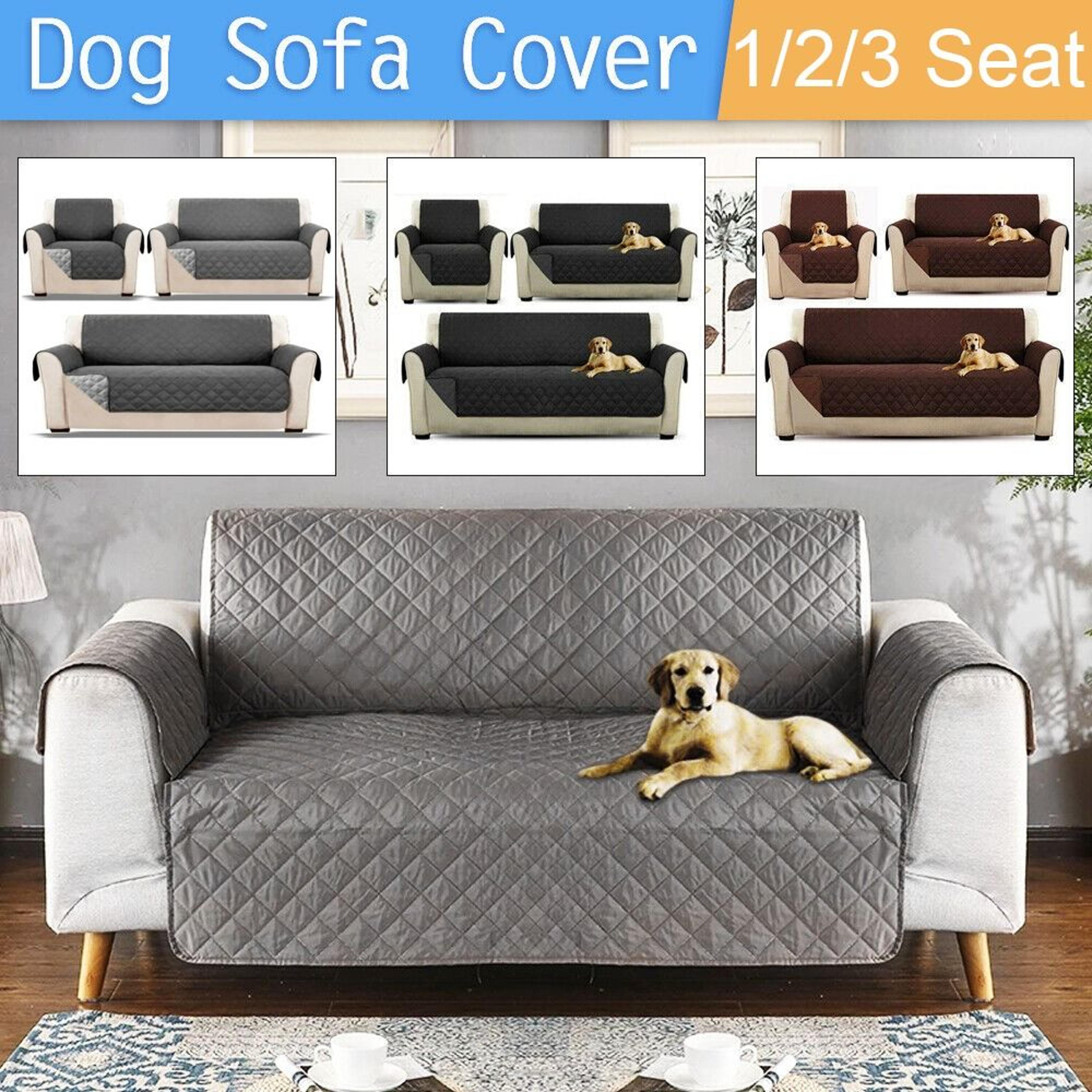 Waterproof Sofa Cover For Pets Kids And Dogs  Quilted AntiWear Furniture Slipcover 1