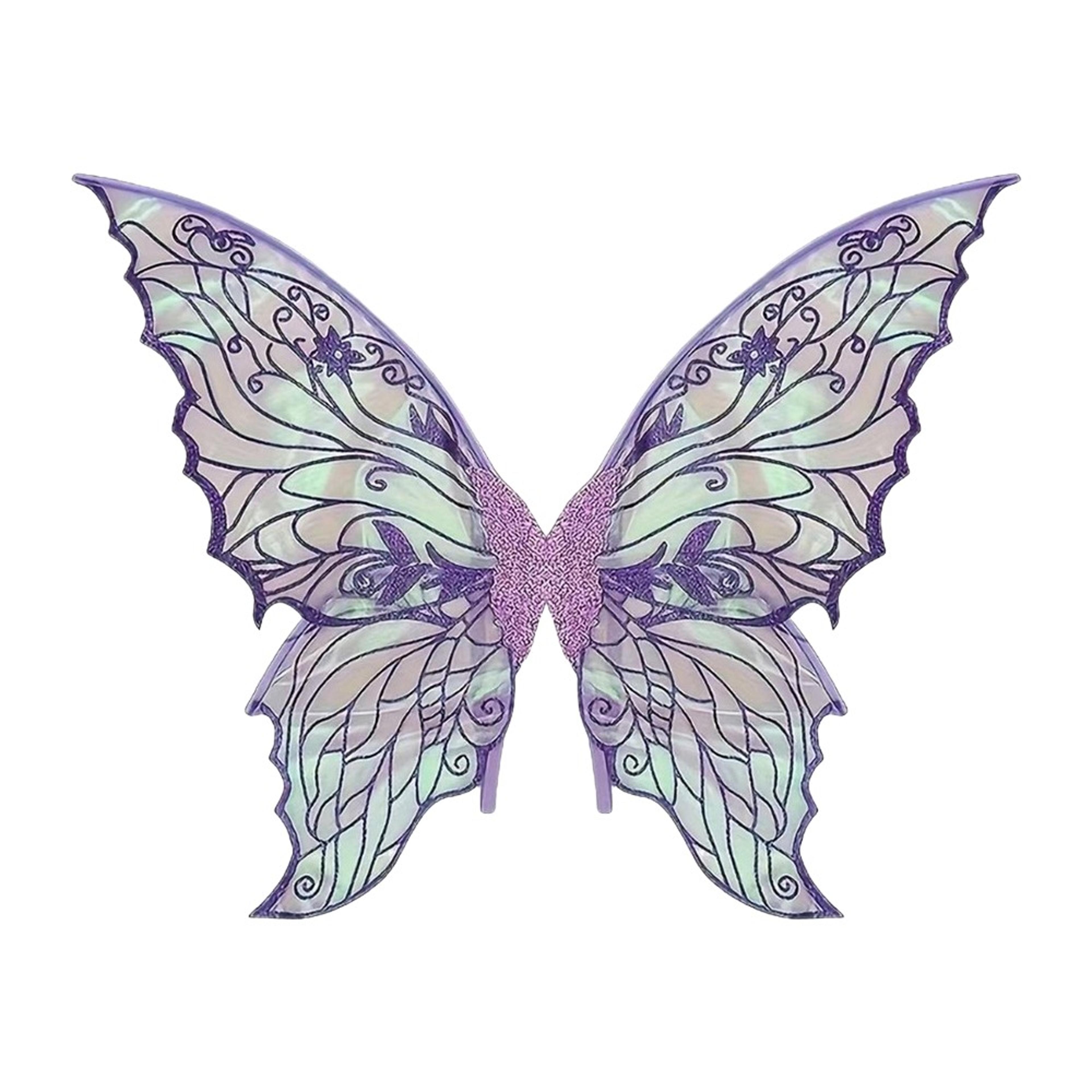 Sparkling Princess Angel Wing Fairy Wings  Organza DressUp Costume Party Prop For DIY Decorations 5