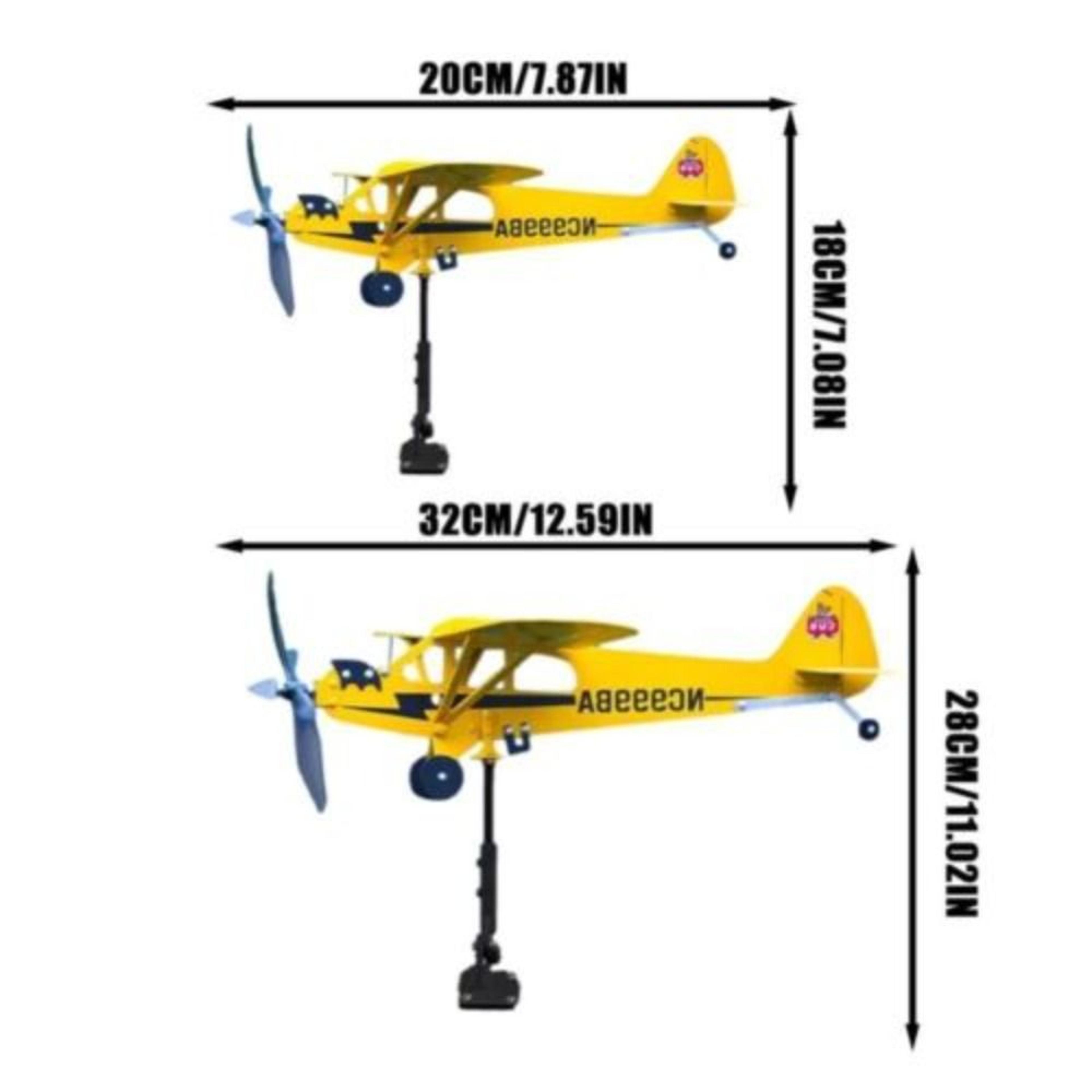 Metal Pipe Windmill Wind Direction Compass Weather Vane  Airplane Weathervane Garden Decoration 4
