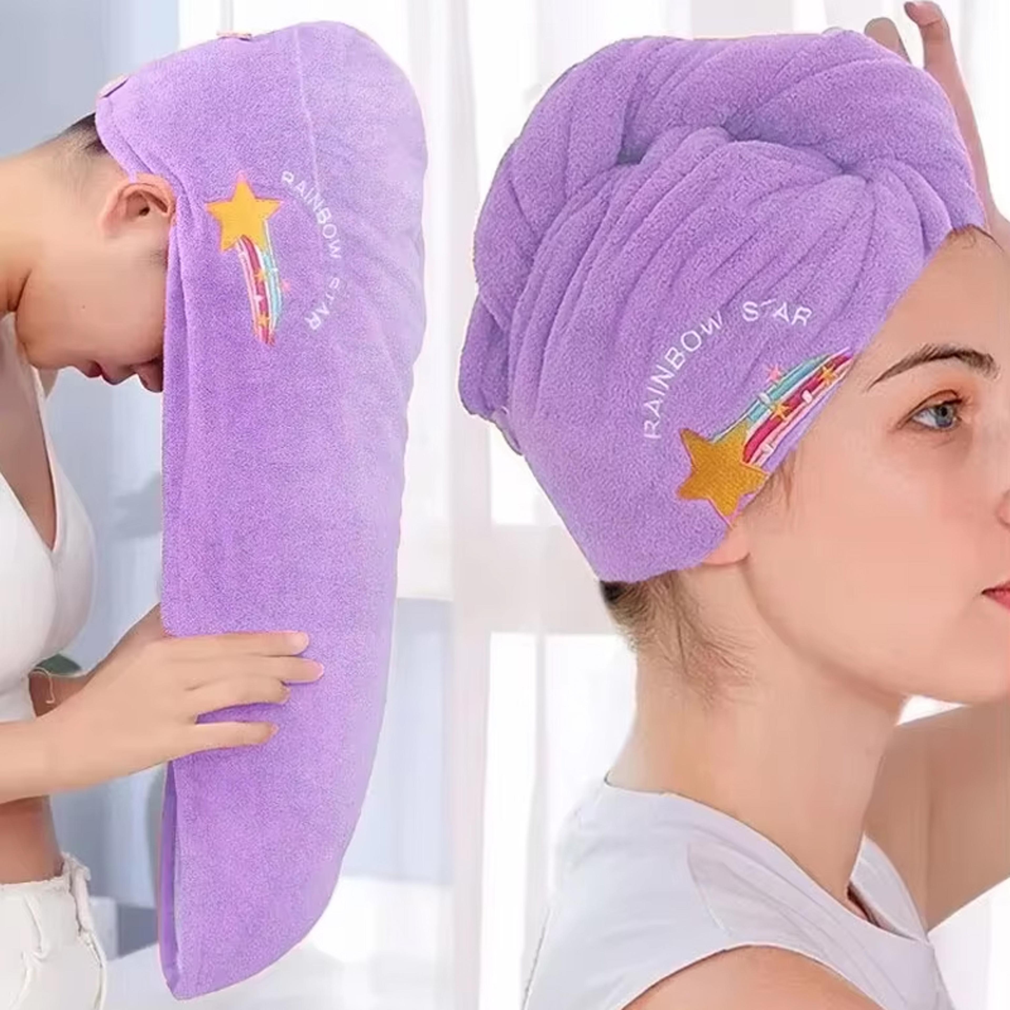 Quick Dry Hair Towel For Women  Super Absorbent Coral Fleece Hair Wrap 0