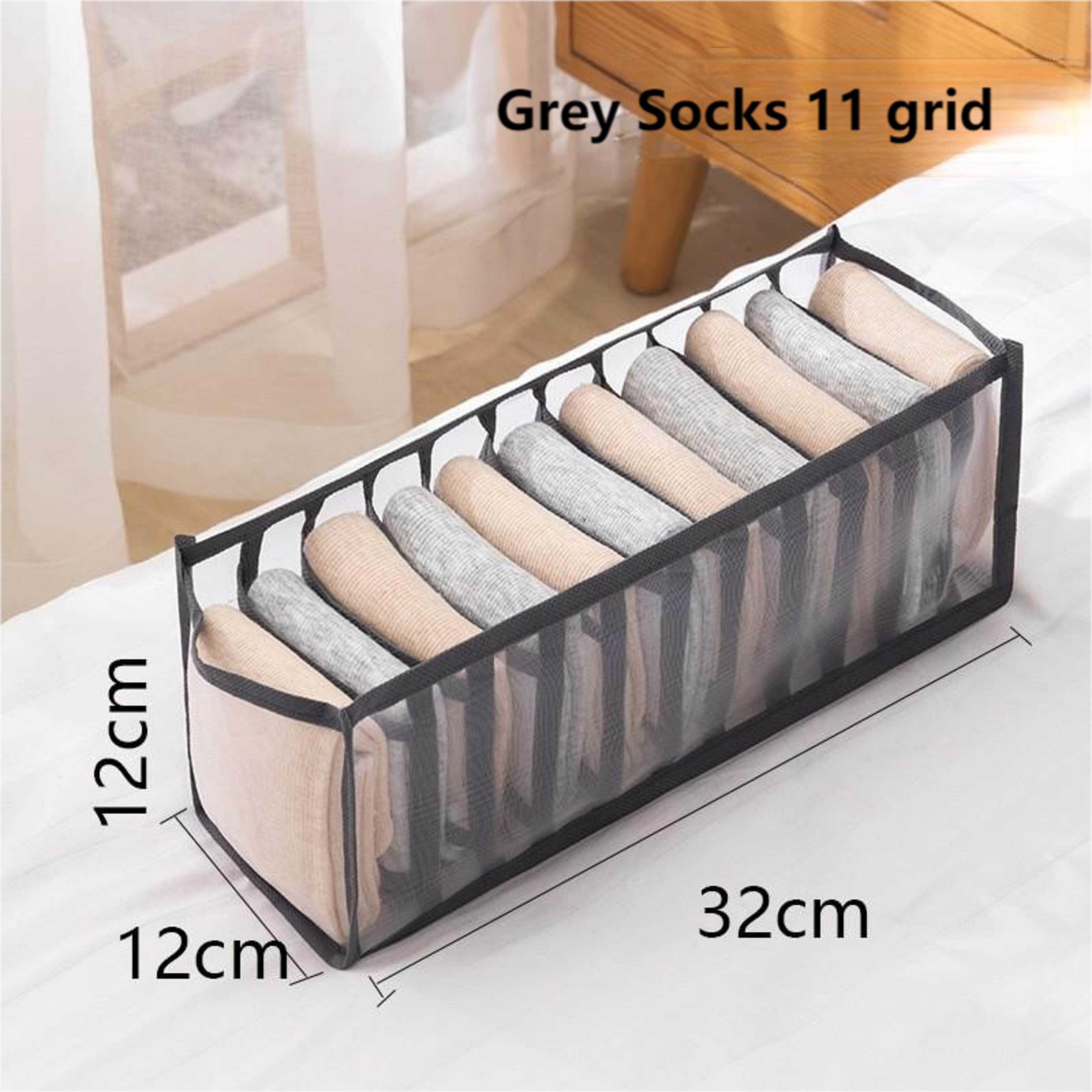 Foldable Underwear Drawer Organizer For Closet  MultiCompartment Storage Box For Underpants Socks A 4