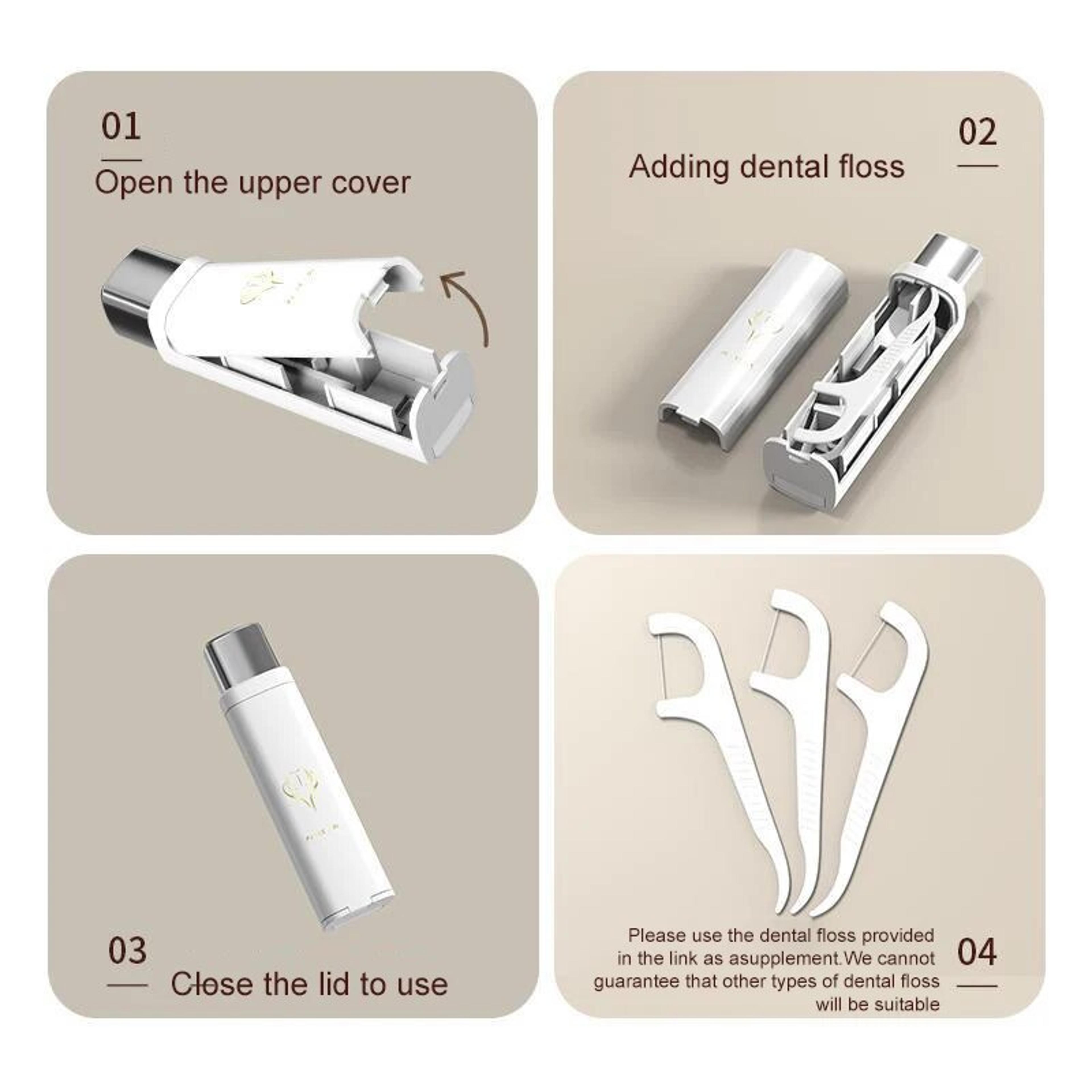 Portable Automatic Popup Dental Floss Storage Box  Convenient And TravelFriendly 3