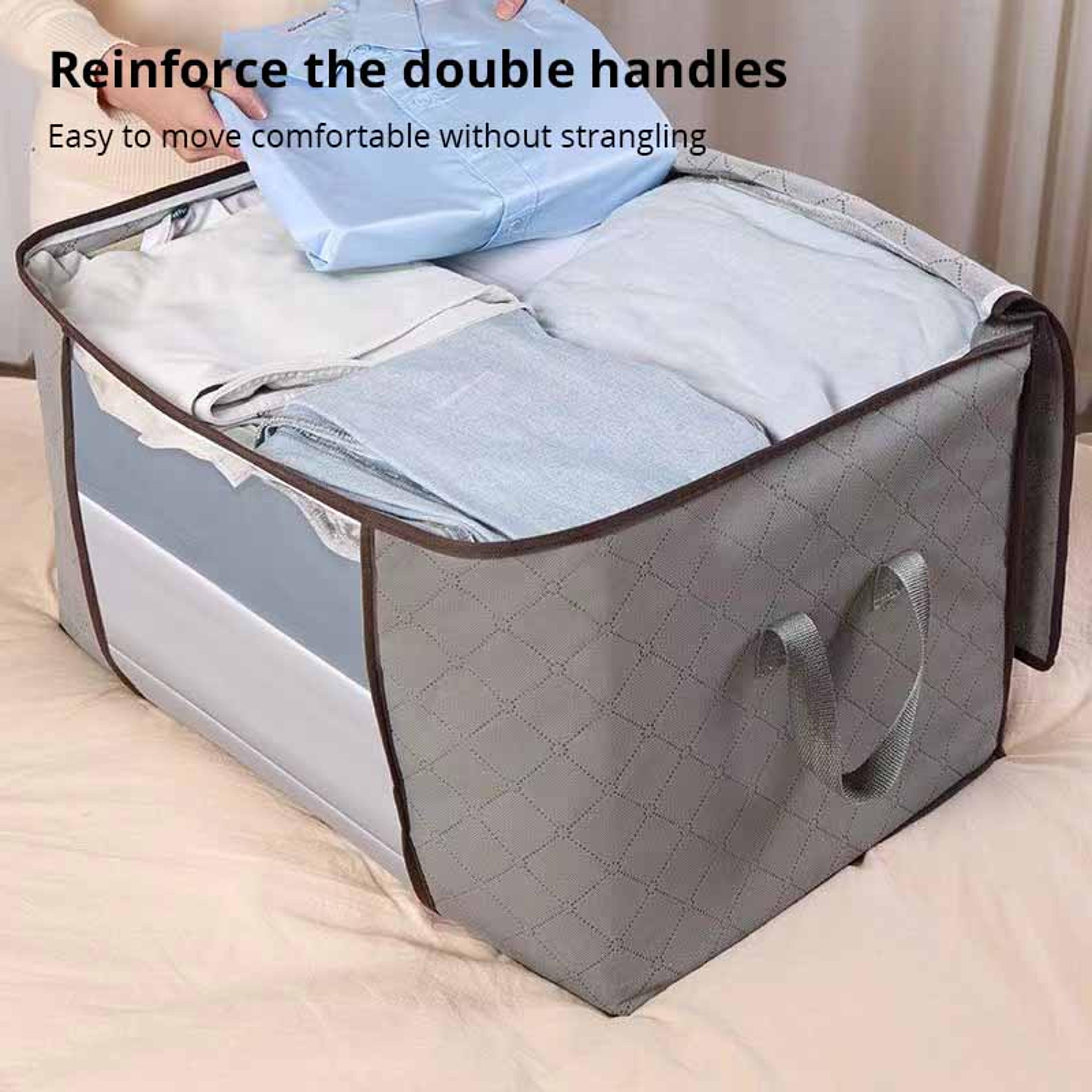 NonWoven Cotton Quilt Storage Bag  Large Capacity Moisture  Dust Proof Portable Luggage Organizer 2