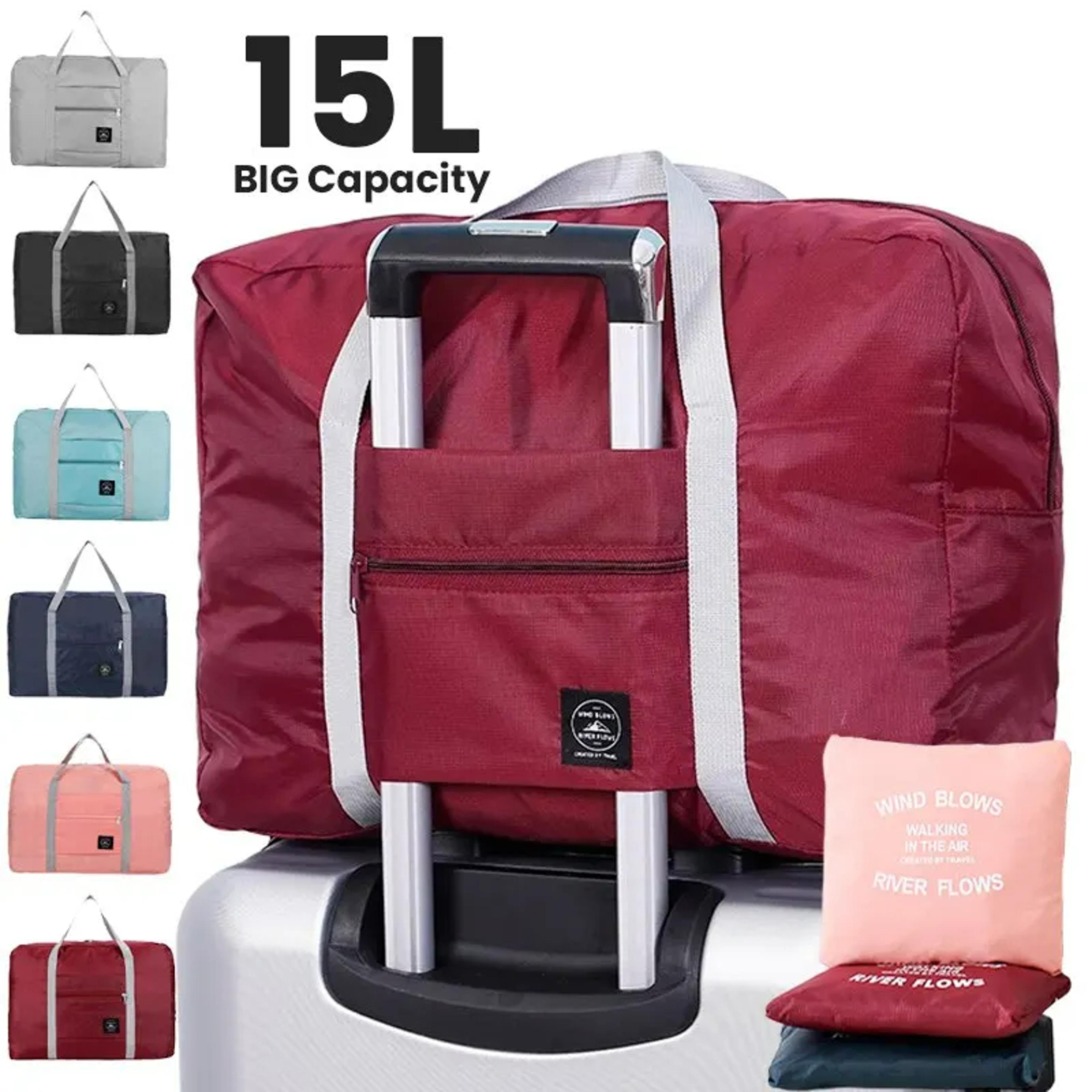 foldable travel duffel bag for women – lightweight, spacious carry-on bag for sports, weekend trips, and overnight trave