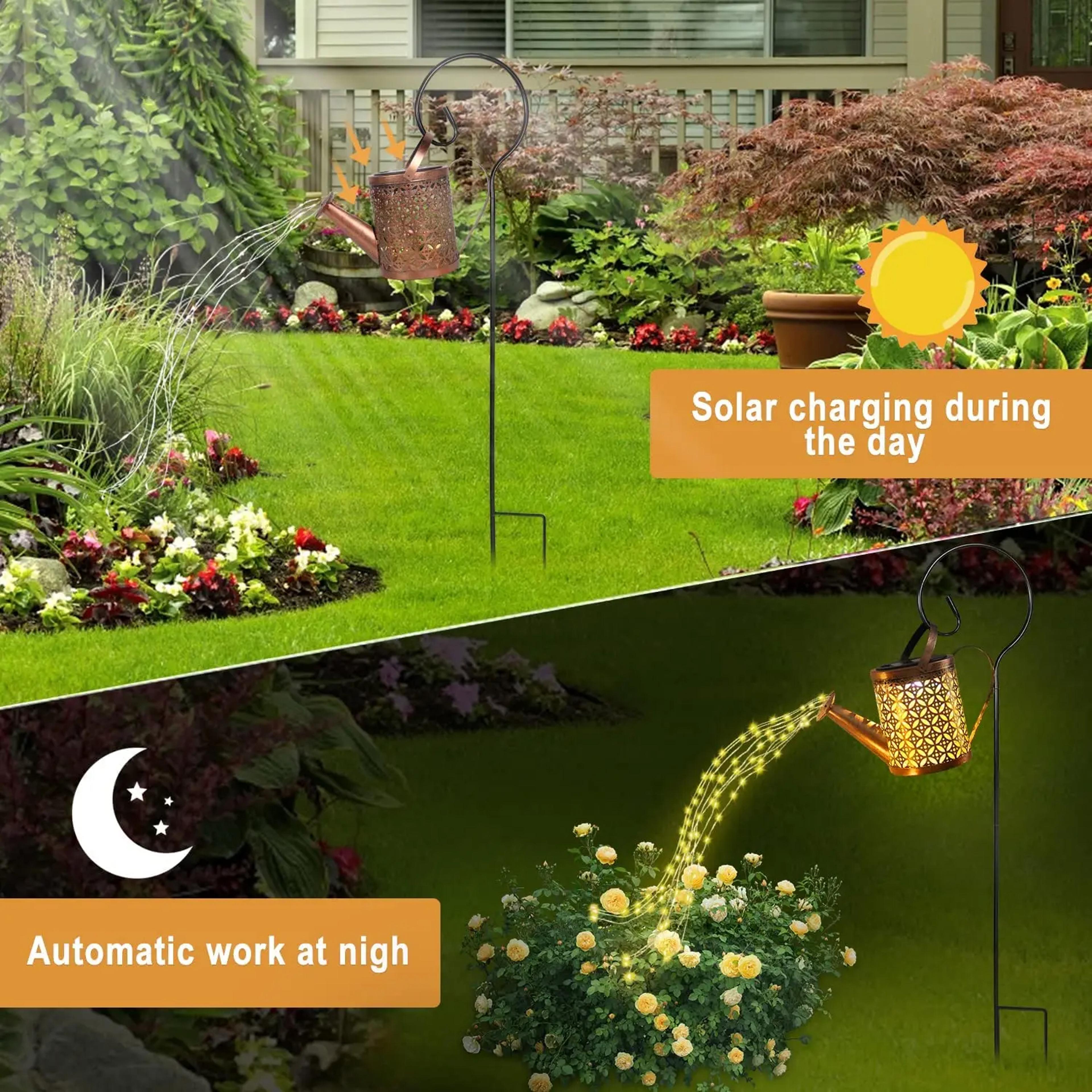 Solar Watering Can With Lights  EcoFriendly Waterproof Hanging Lantern For Garden  Patio Decor 3