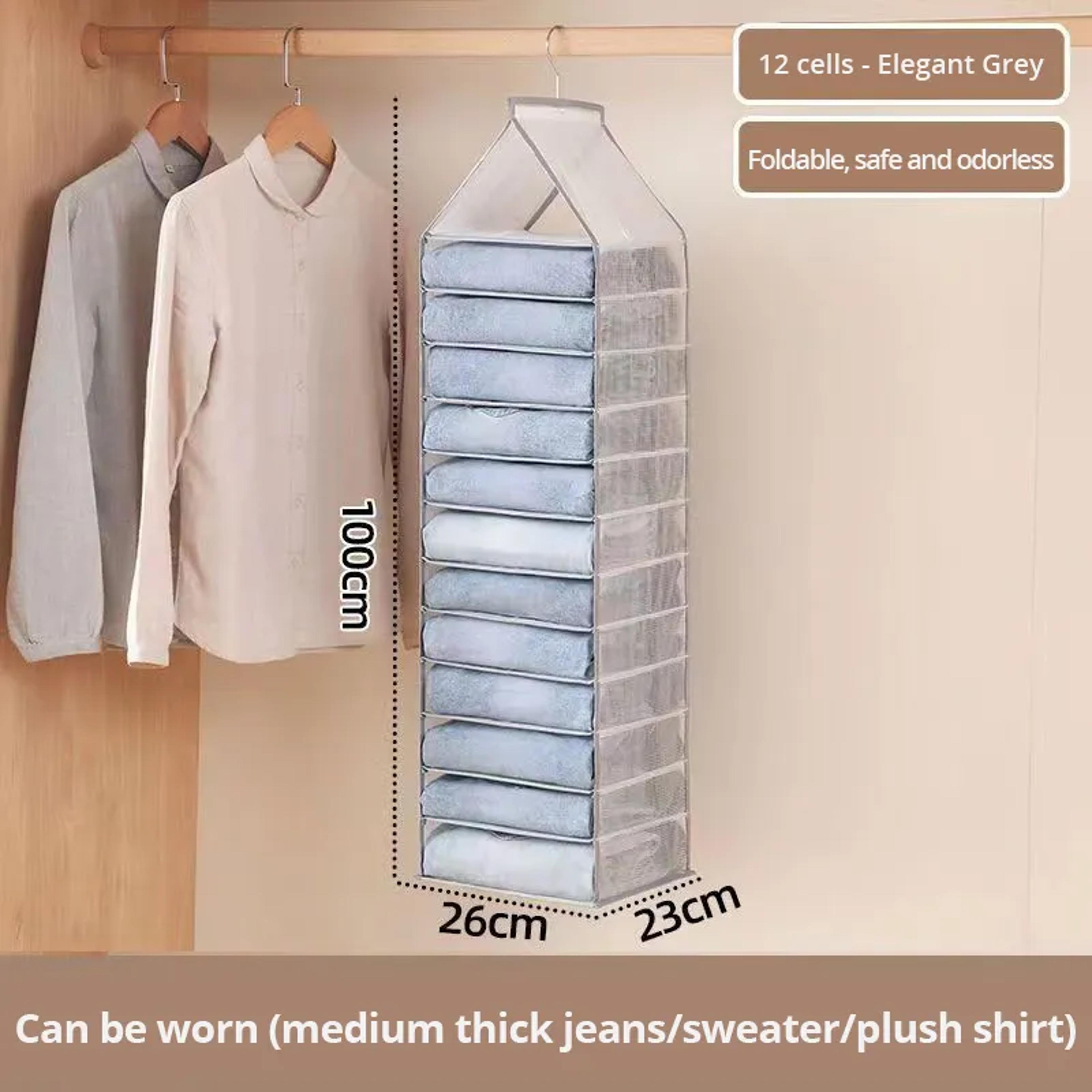 Wardrobe Hanging Storage Bag  Versatile Closet Organizer For Pants Socks Tshirts And Underwear 6