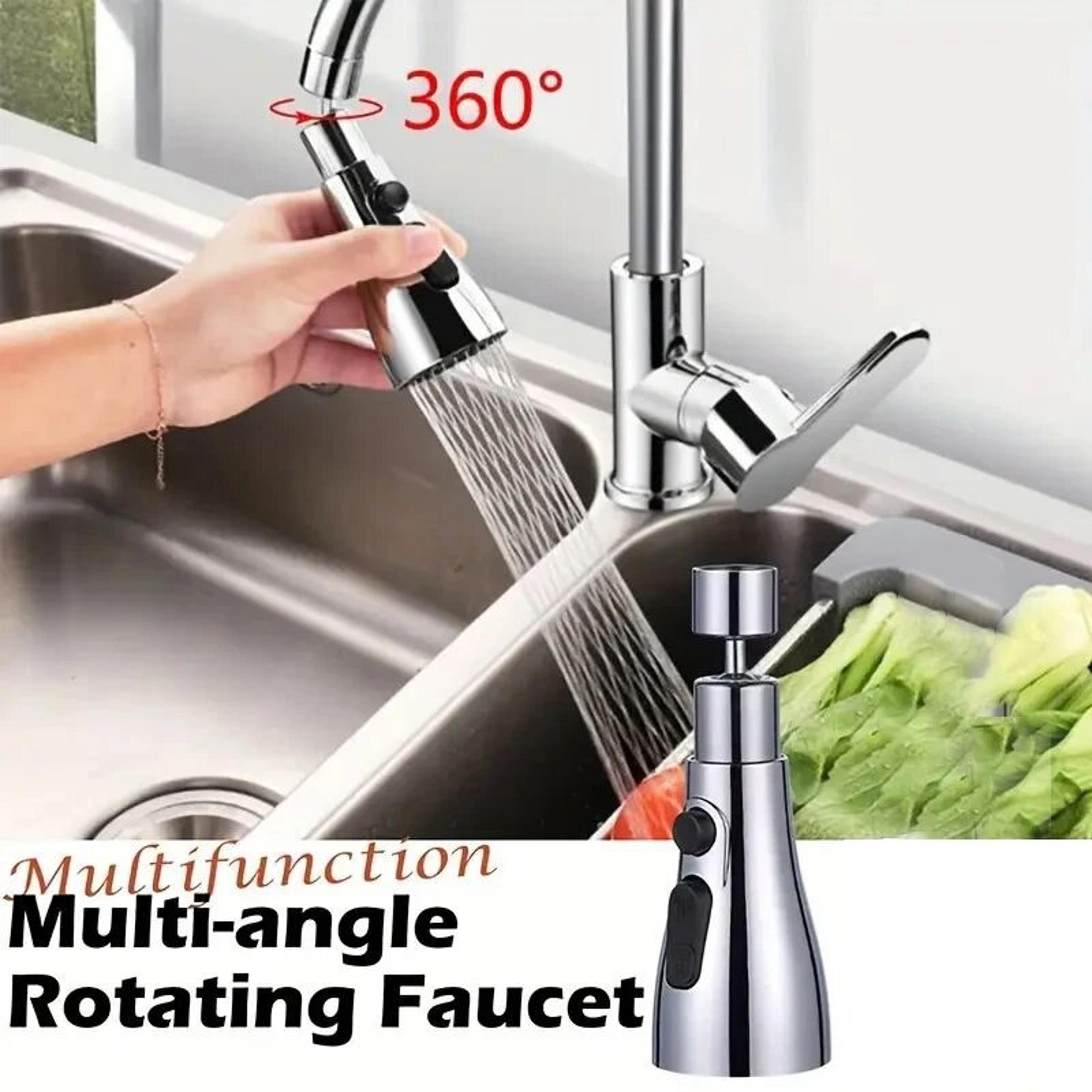 Faucet Extender Metal Alloy With Three Modes  Home Water Saver For Shower And Sink 2