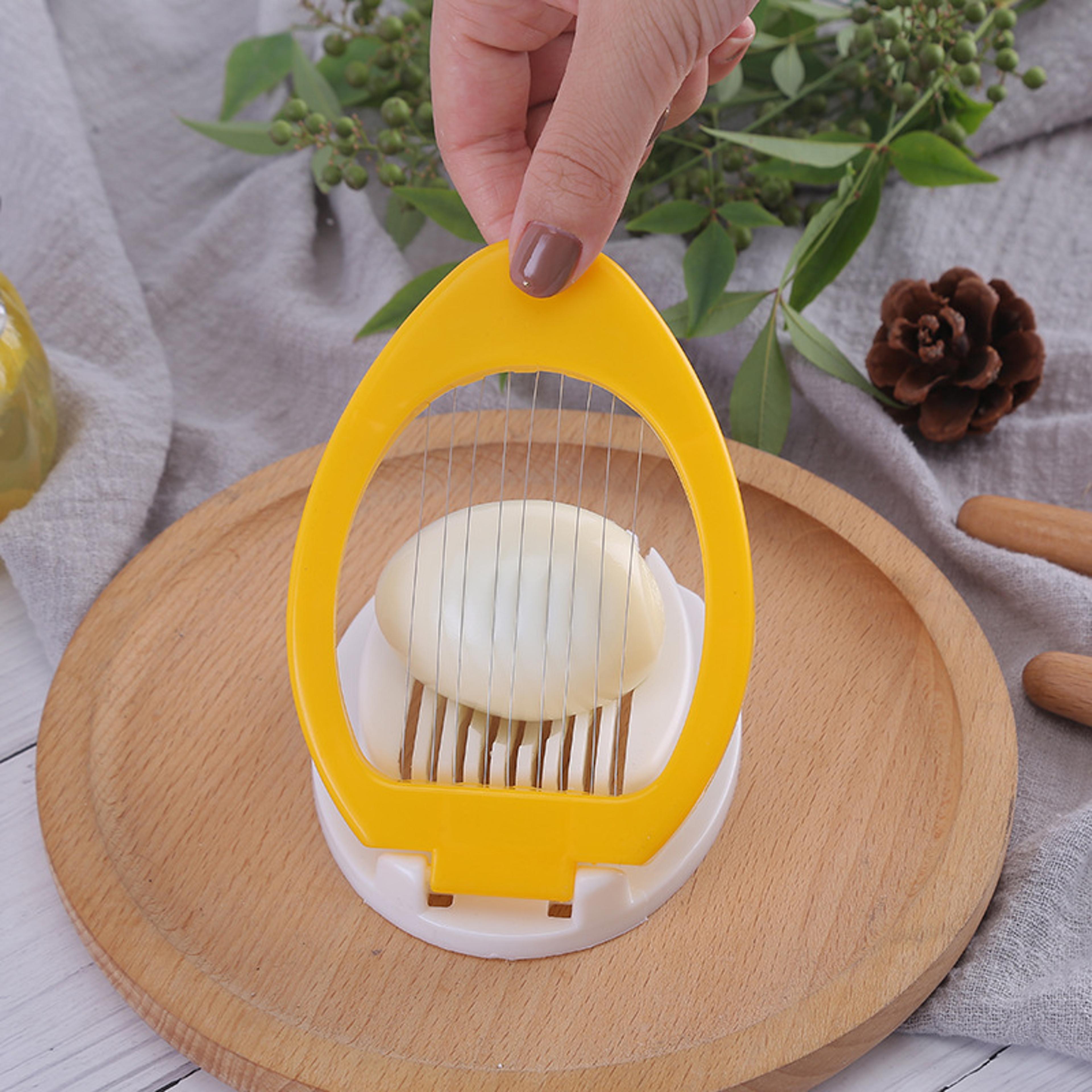 Stainless Steel MultiPurpose Egg Cutter Creative Egg Slicer  Divider For Easy Kitchen Use 2