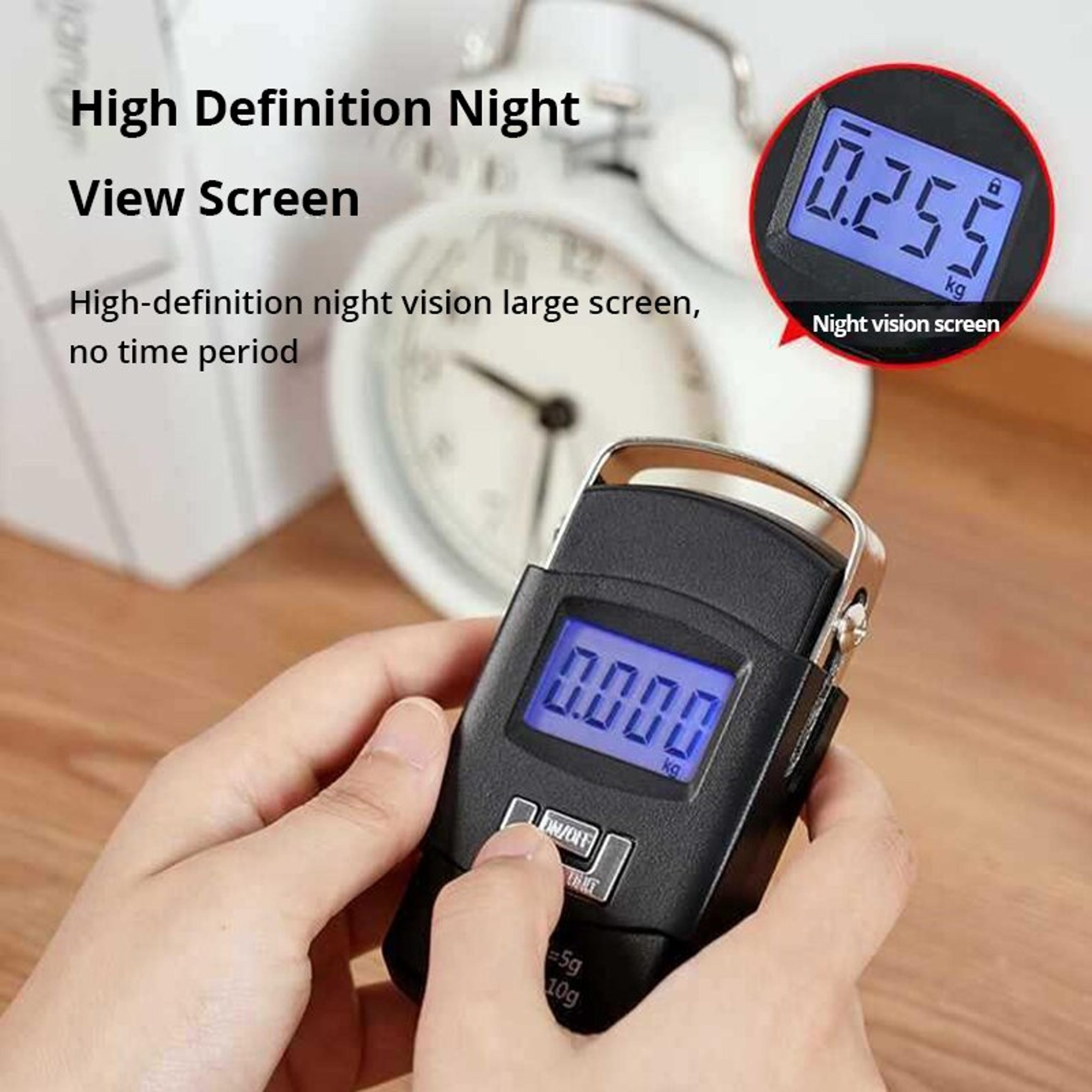 Portable LCD Digital Luggage Scale With HighPrecision Steel Hook  Compact  Accurate Mini Scale For  2
