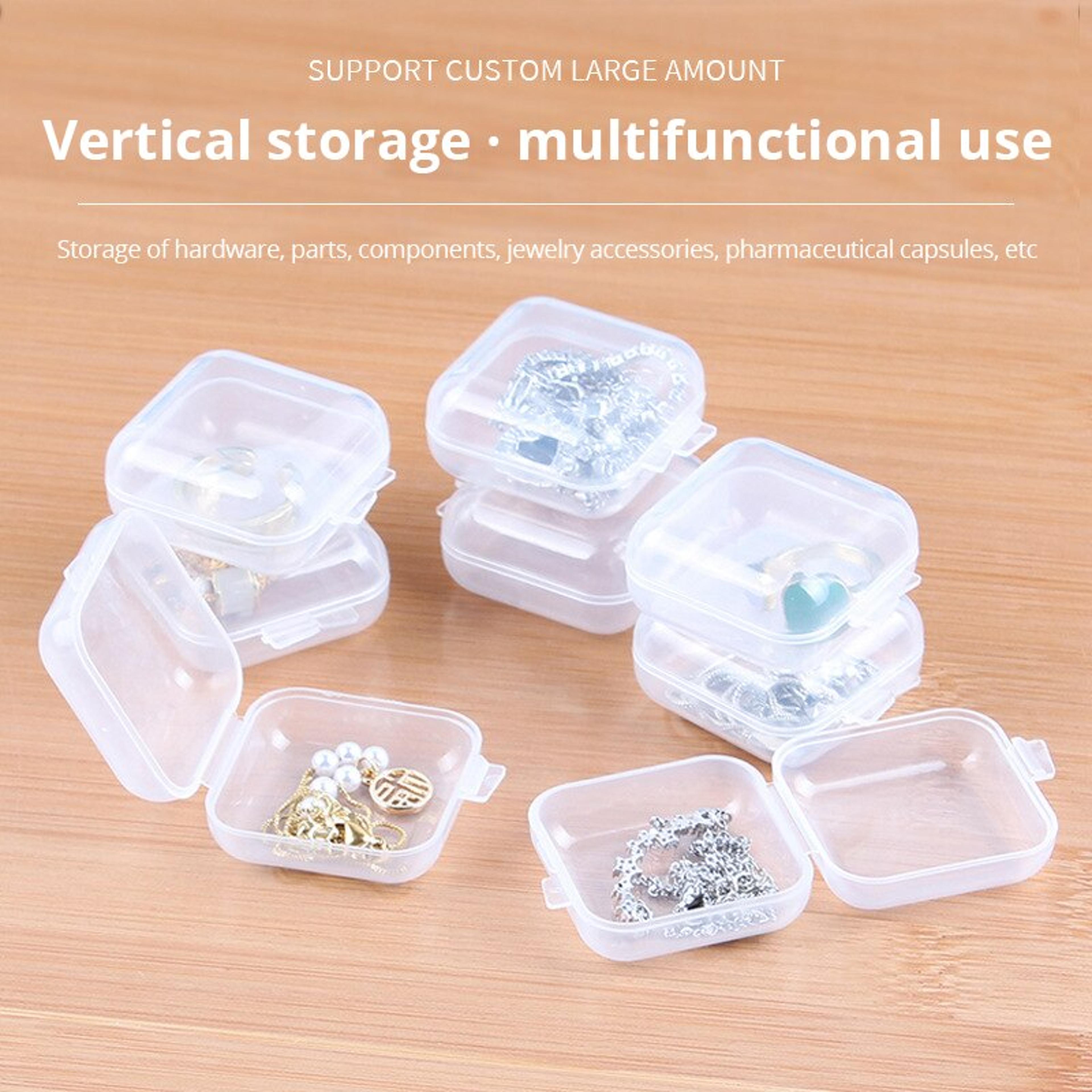Mini Clear Plastic Storage Box  Jewelry Storage Case Transparent Storage Organizer Portable  Multif 1