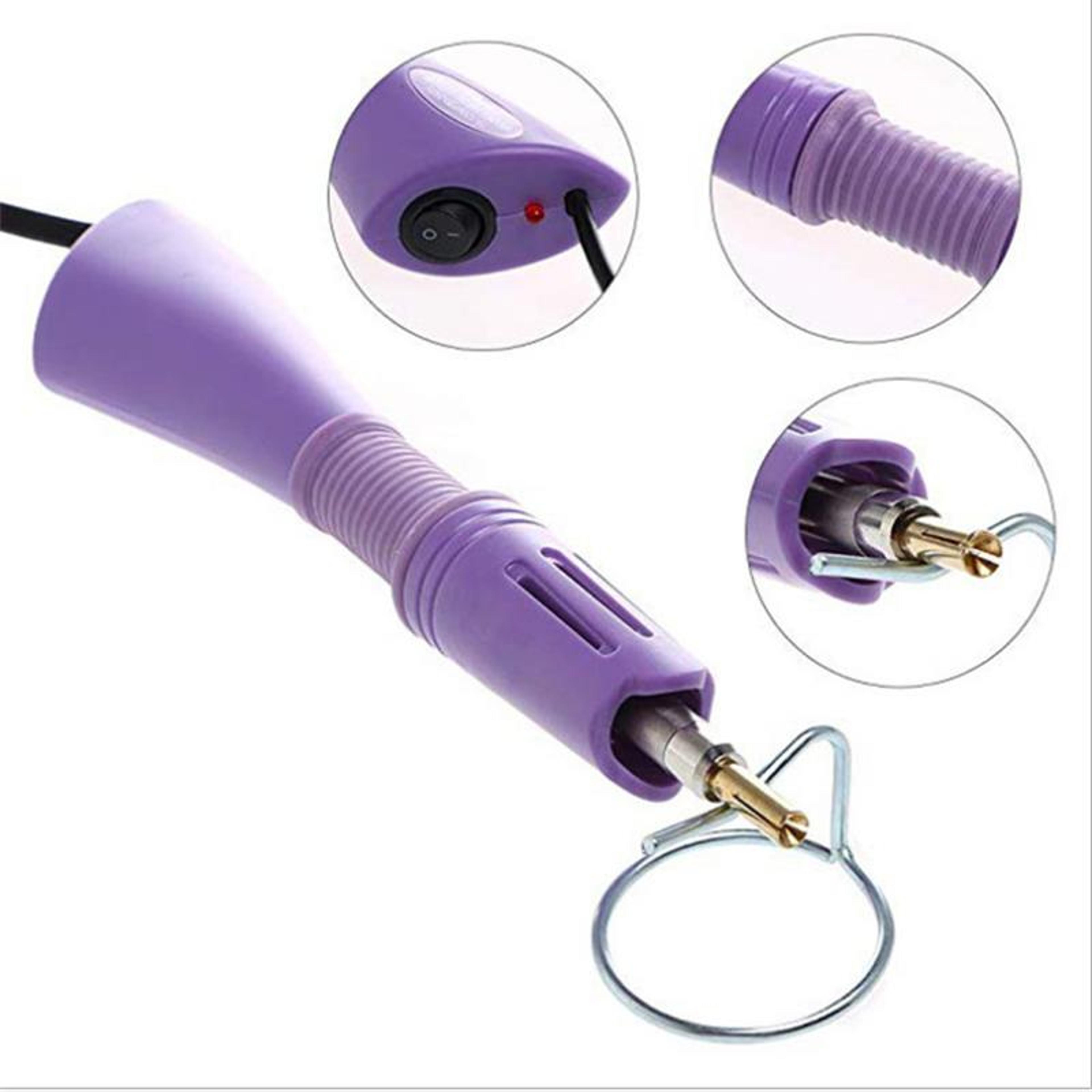 Purple Hotfix Rhinestone Applicator  Fast Heating Ironon Wand With Precision Tips 2