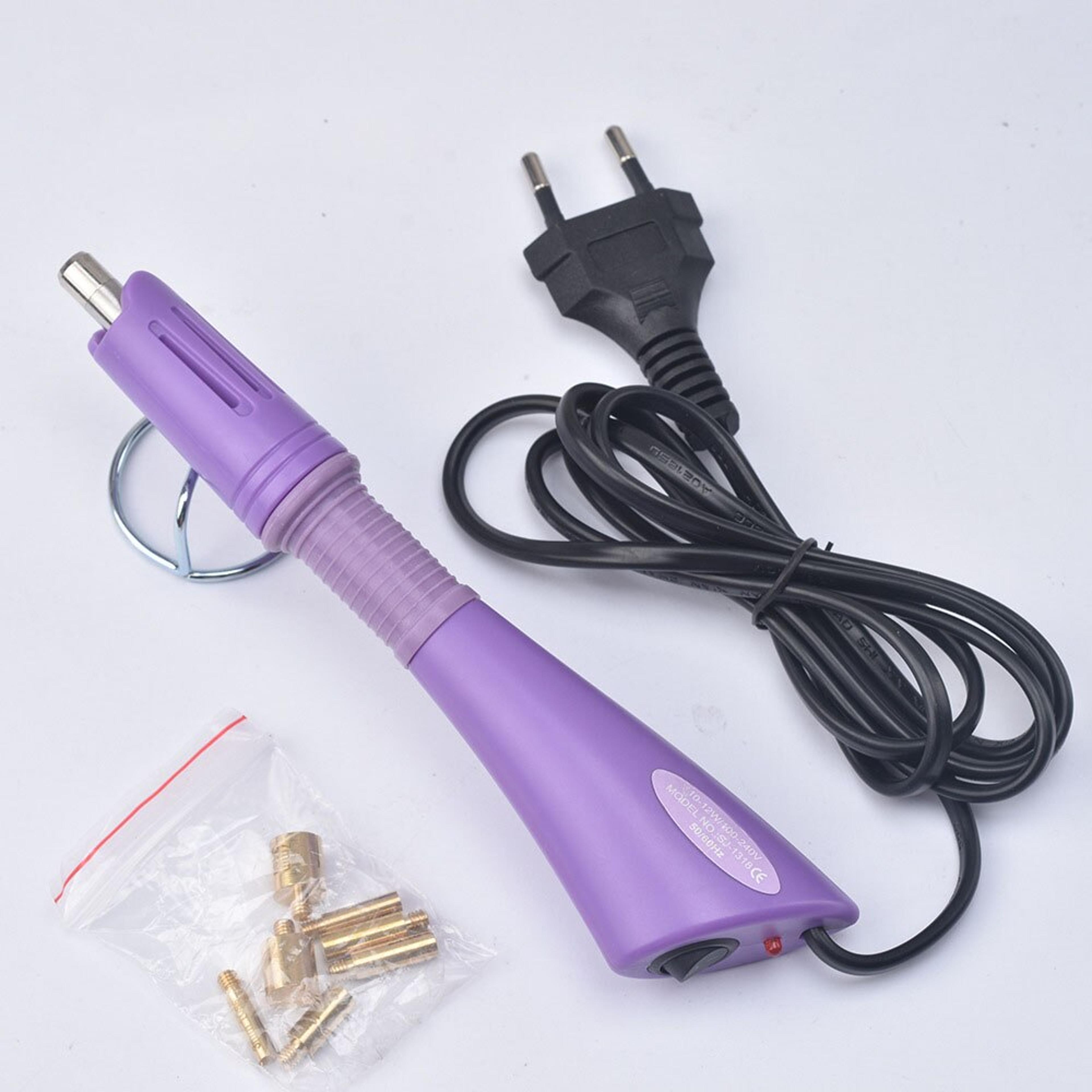 Purple Hotfix Rhinestone Applicator  Fast Heating Ironon Wand With Precision Tips 0