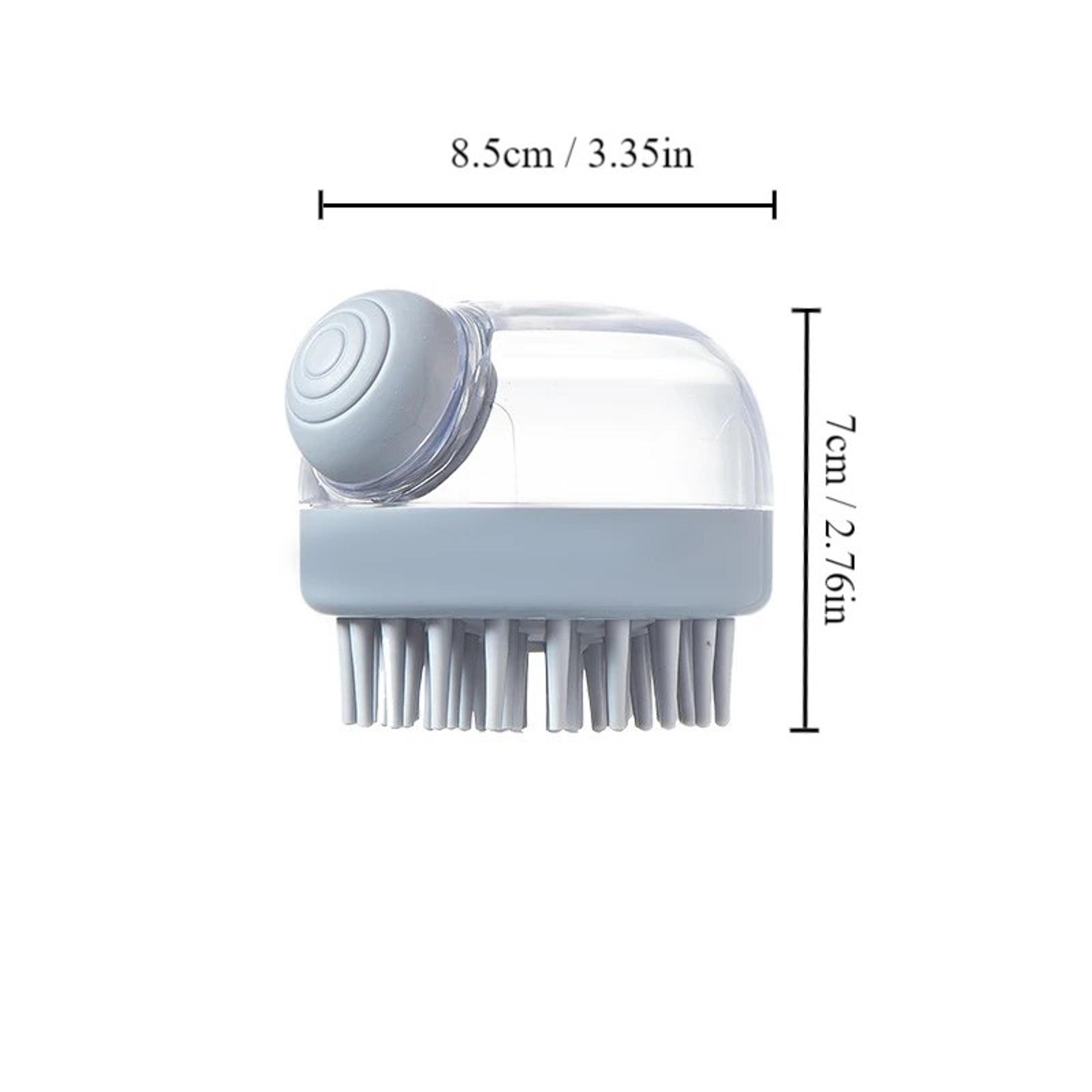Pet Bath Brush With Shampoo Dispenser  Soft Silicone Grooming Brush For Gentle Massages And Fur Cle 5