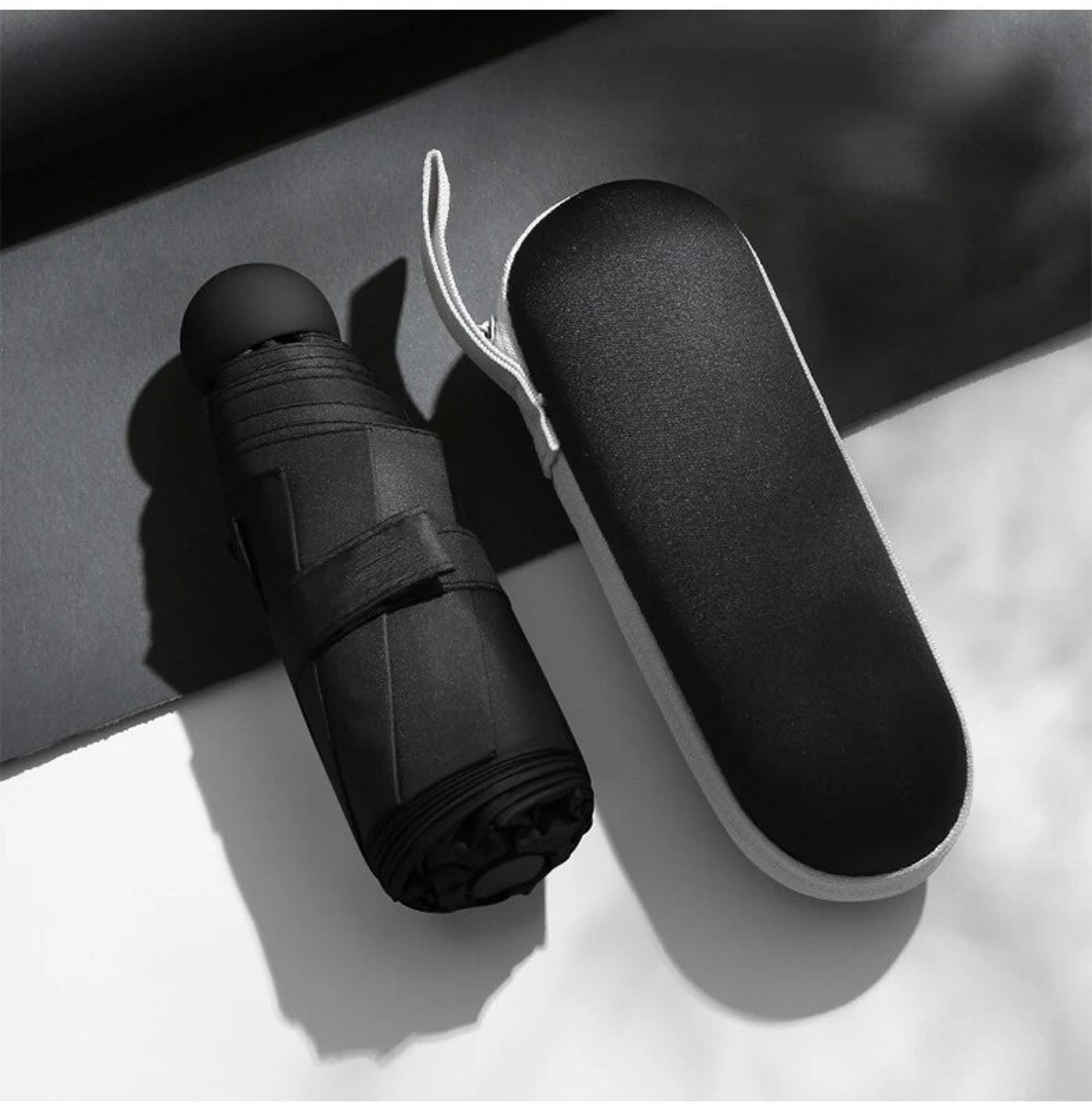 Capsule Umbrella Compact  Portable DualUse Sun  Rain Protection For Women 0