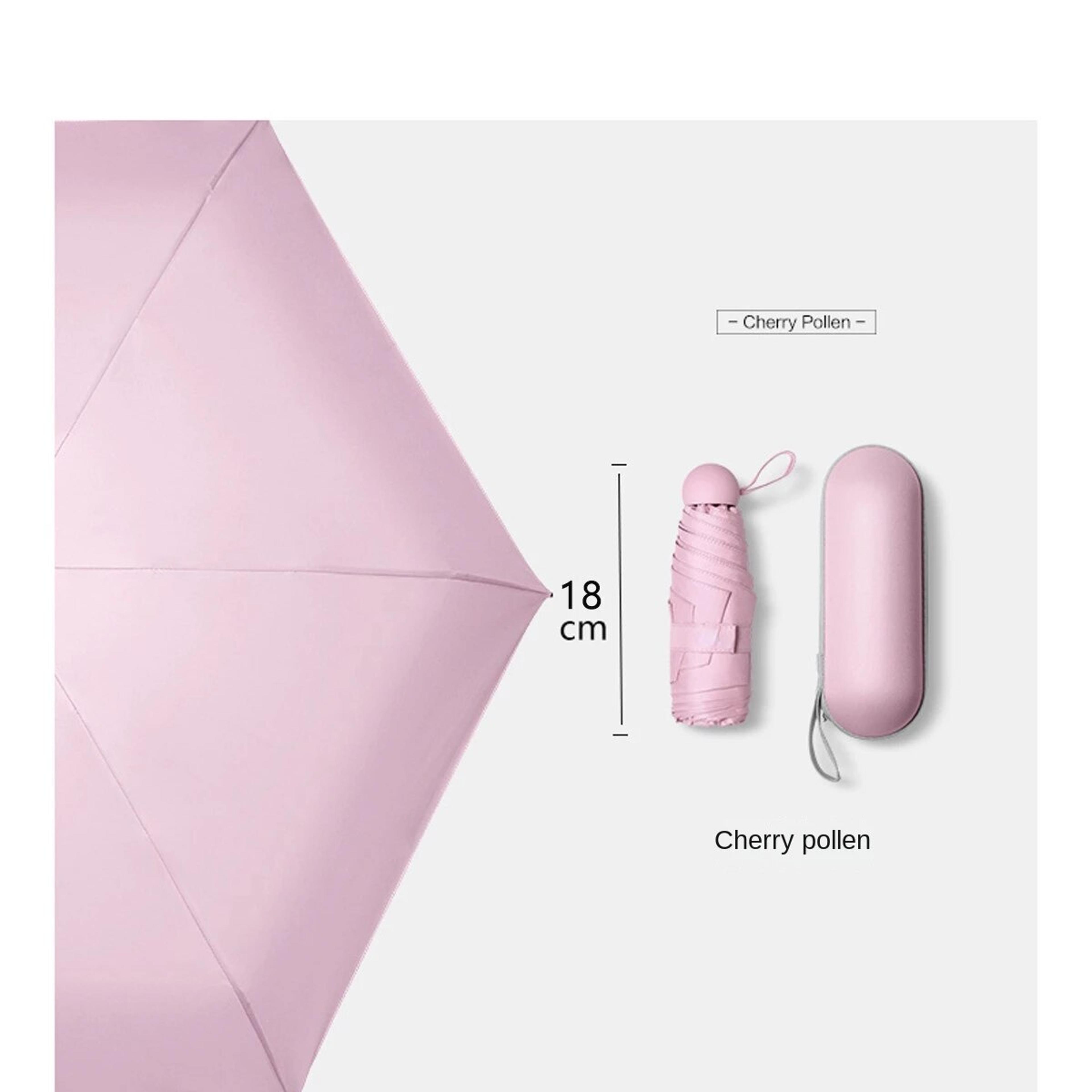 Capsule Umbrella Compact  Portable DualUse Sun  Rain Protection For Women 4
