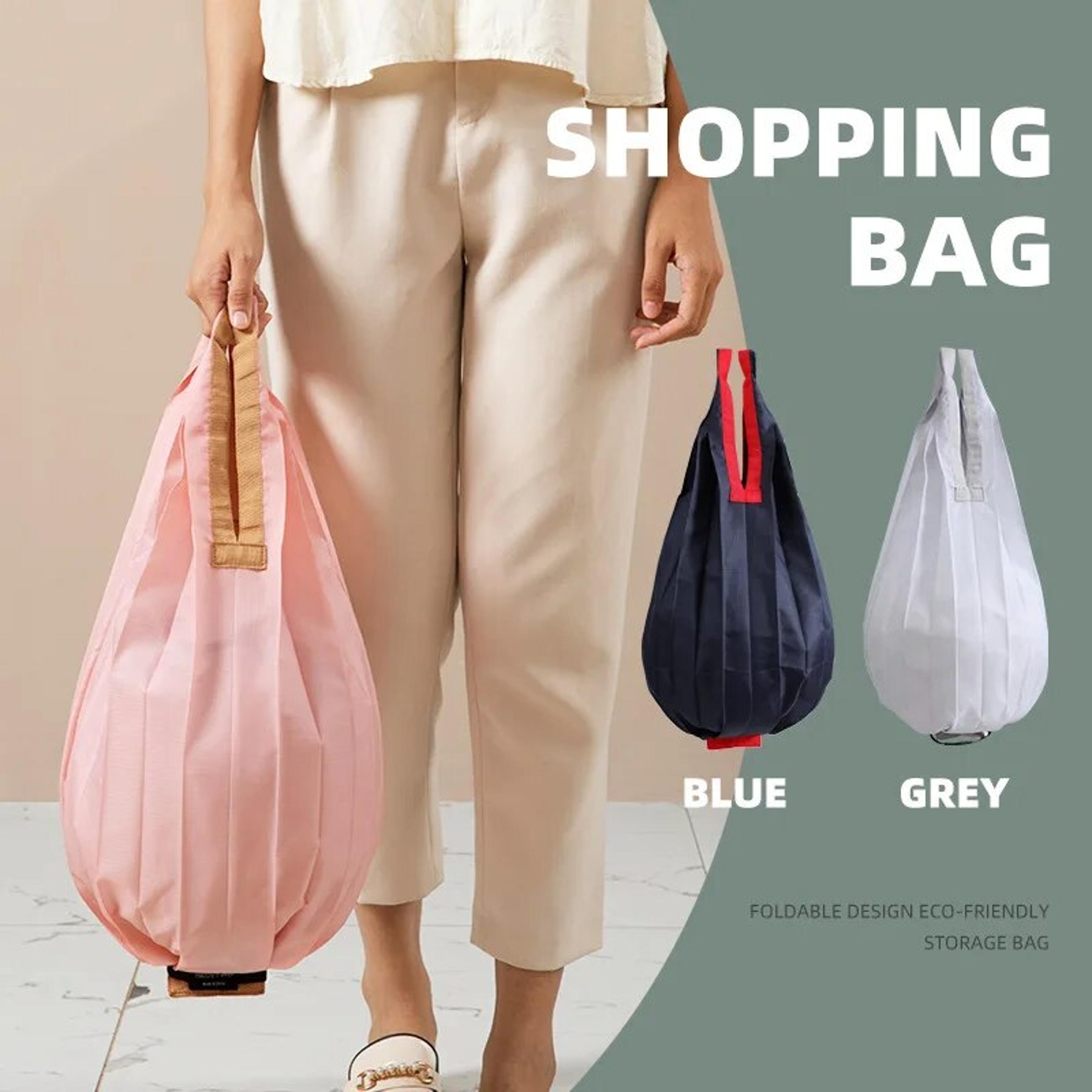 EcoFriendly Folding Shopping Bag  Large Capacity Ultra Lightweight With Handy Hanging Buckle 0