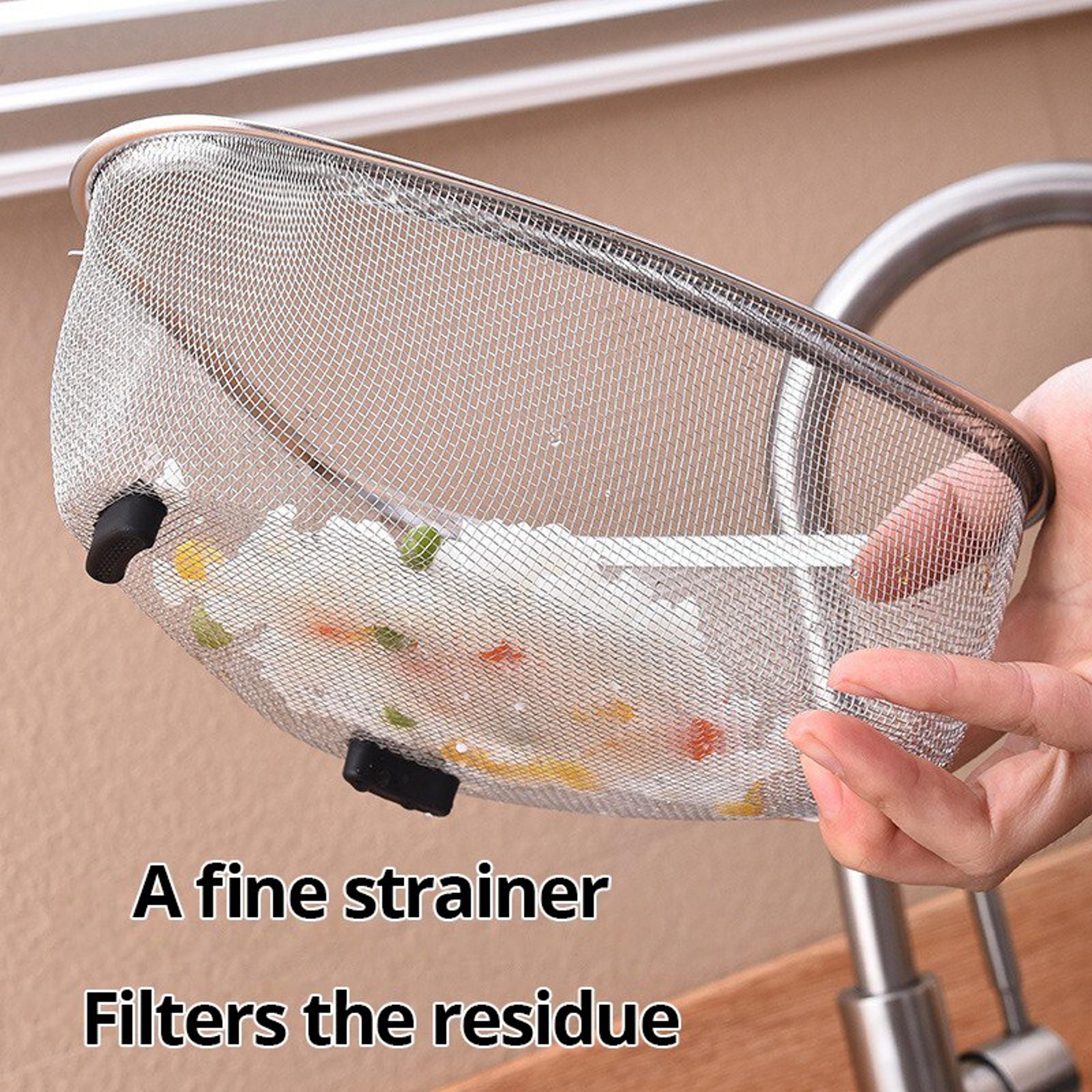 Triangle Sink Drain Basket  Stainless Steel Kitchen Residue Filter Net For Efficient Drainage 4