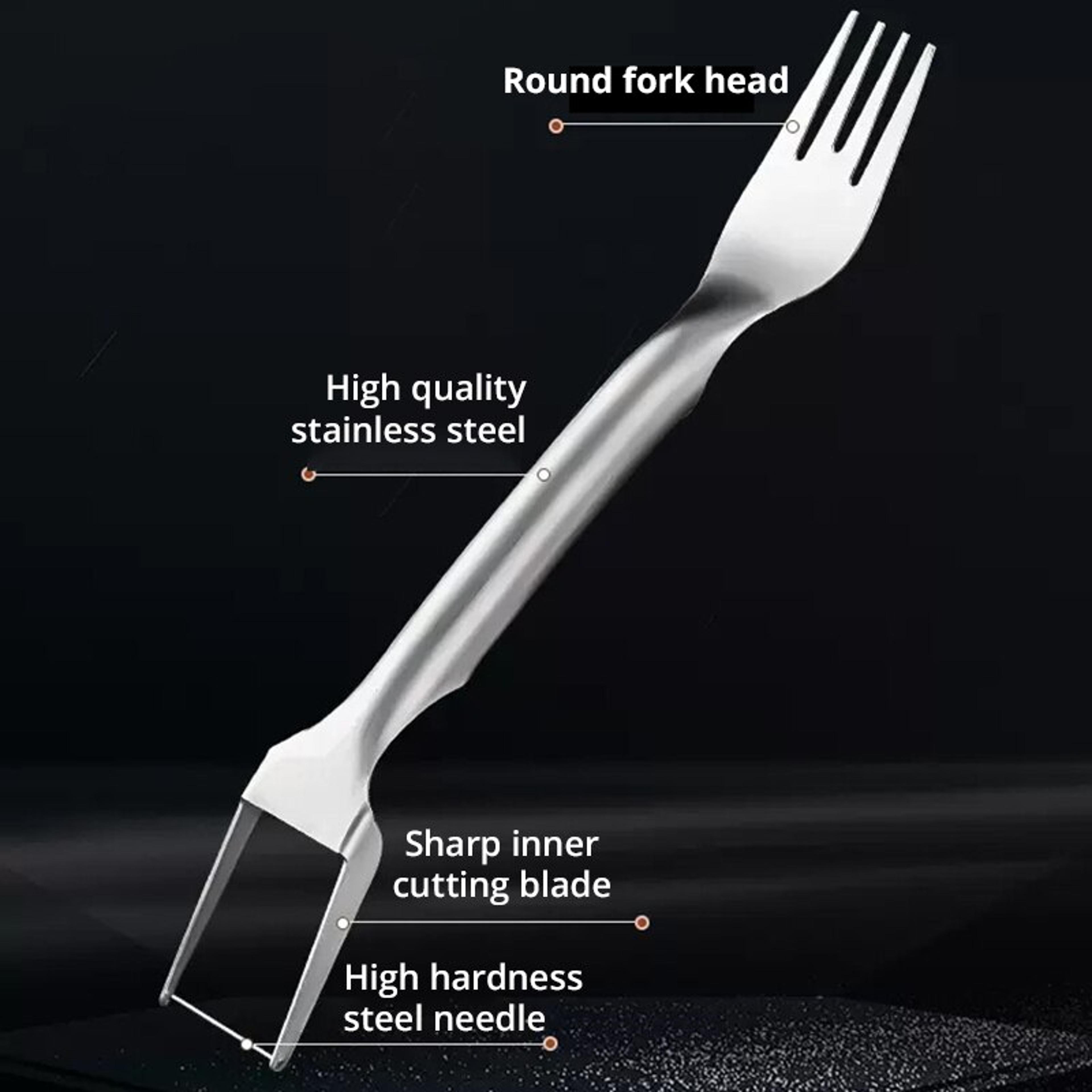 Multipurpose Watermelon Fork Slicer  Stainless Steel Cutter  Fruit Fork For Effortless Cutting 3