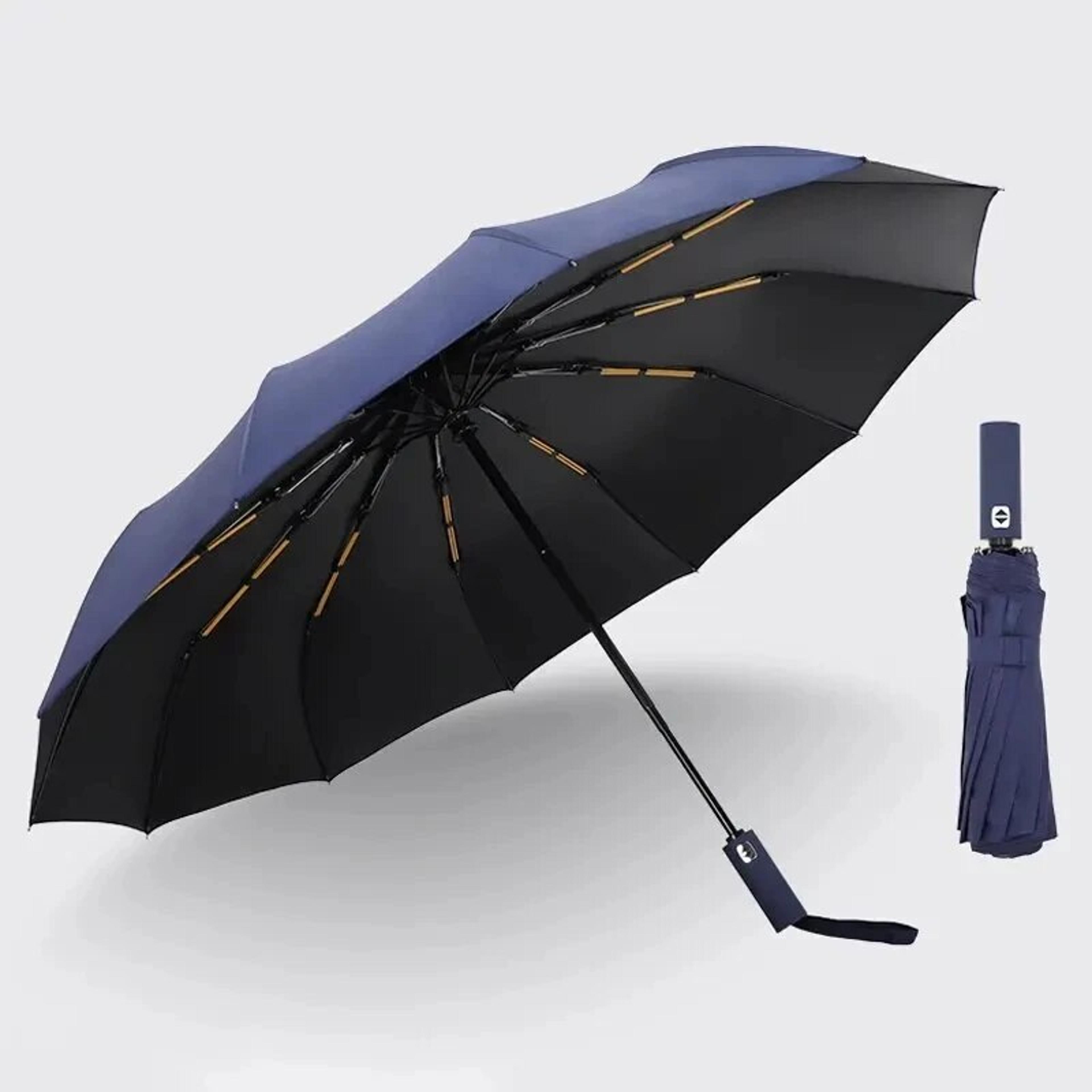 Bone Black Glue Fully Automatic Umbrella  Durable UV Resistant Folding Umbrella For Men  Women 5