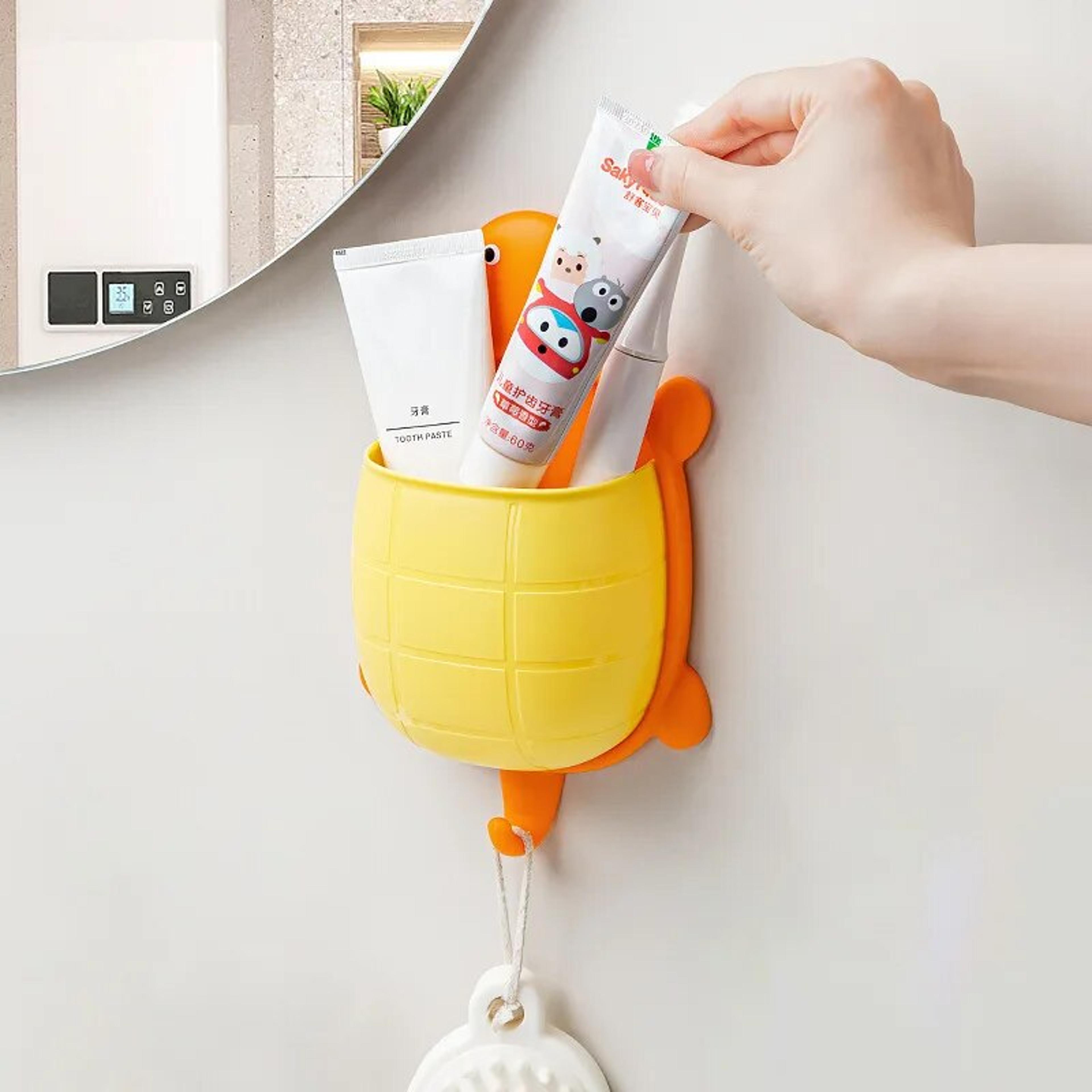 Cute Turtle Design Toothbrush Holder  Creative Cartoon Bathroom Storage Organizer 3