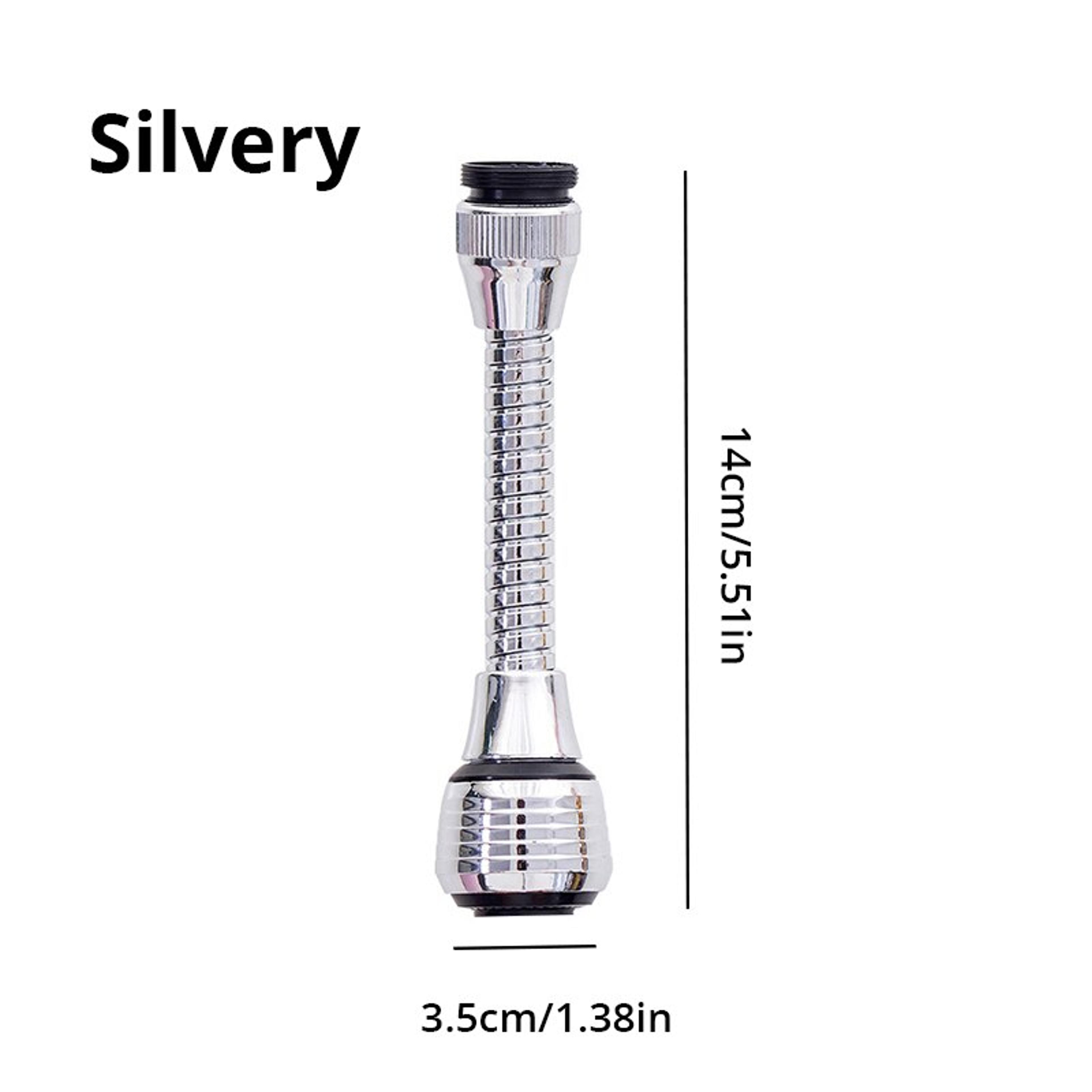 Rotable Foaming Faucet Extender  Stainless Steel Elastic Rotation For Kitchen  Bathroom 5