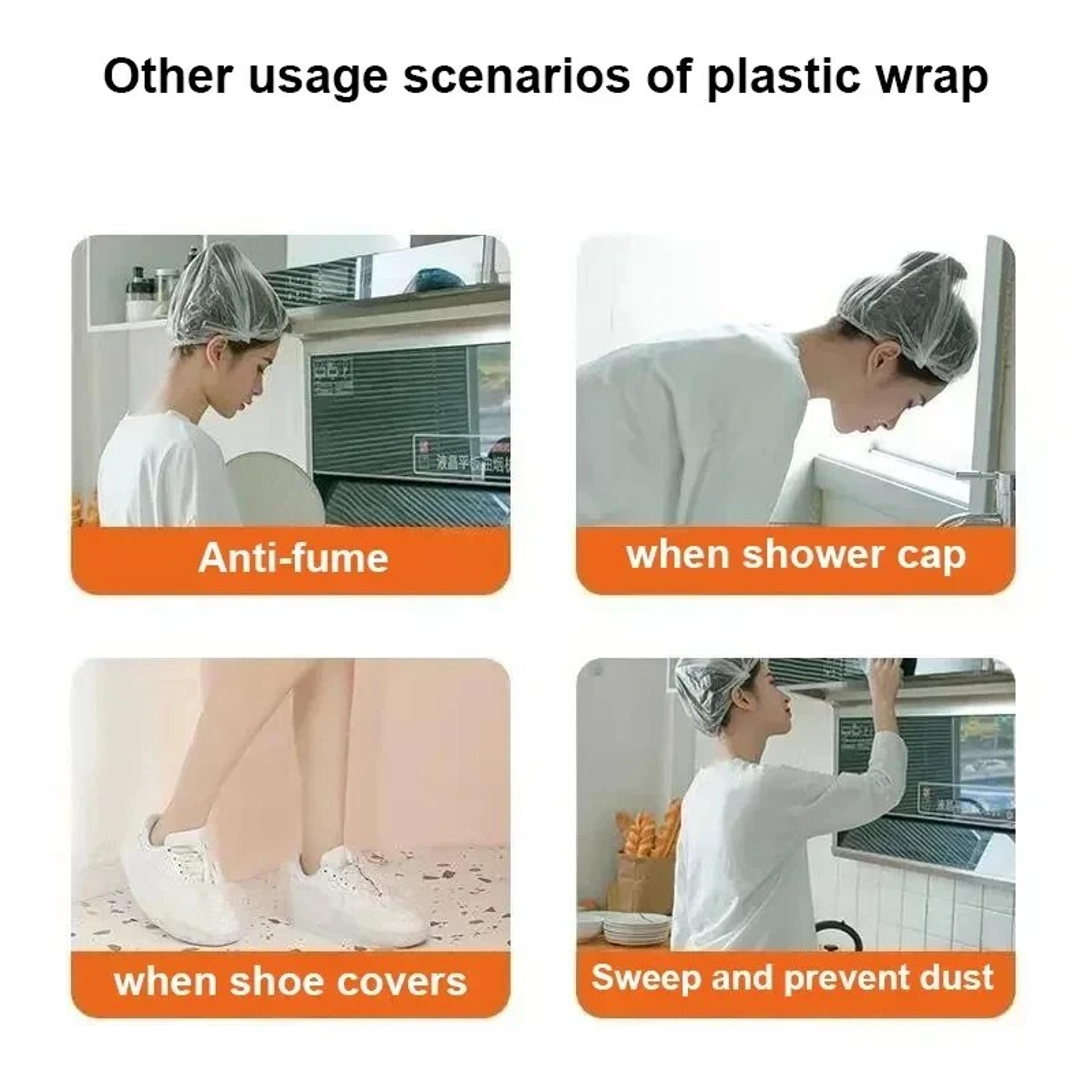 Disposable Shower Cap For Extension Hair Care  Clear Waterproof Elastic Mesh Bath Hat For Beauty Us 2