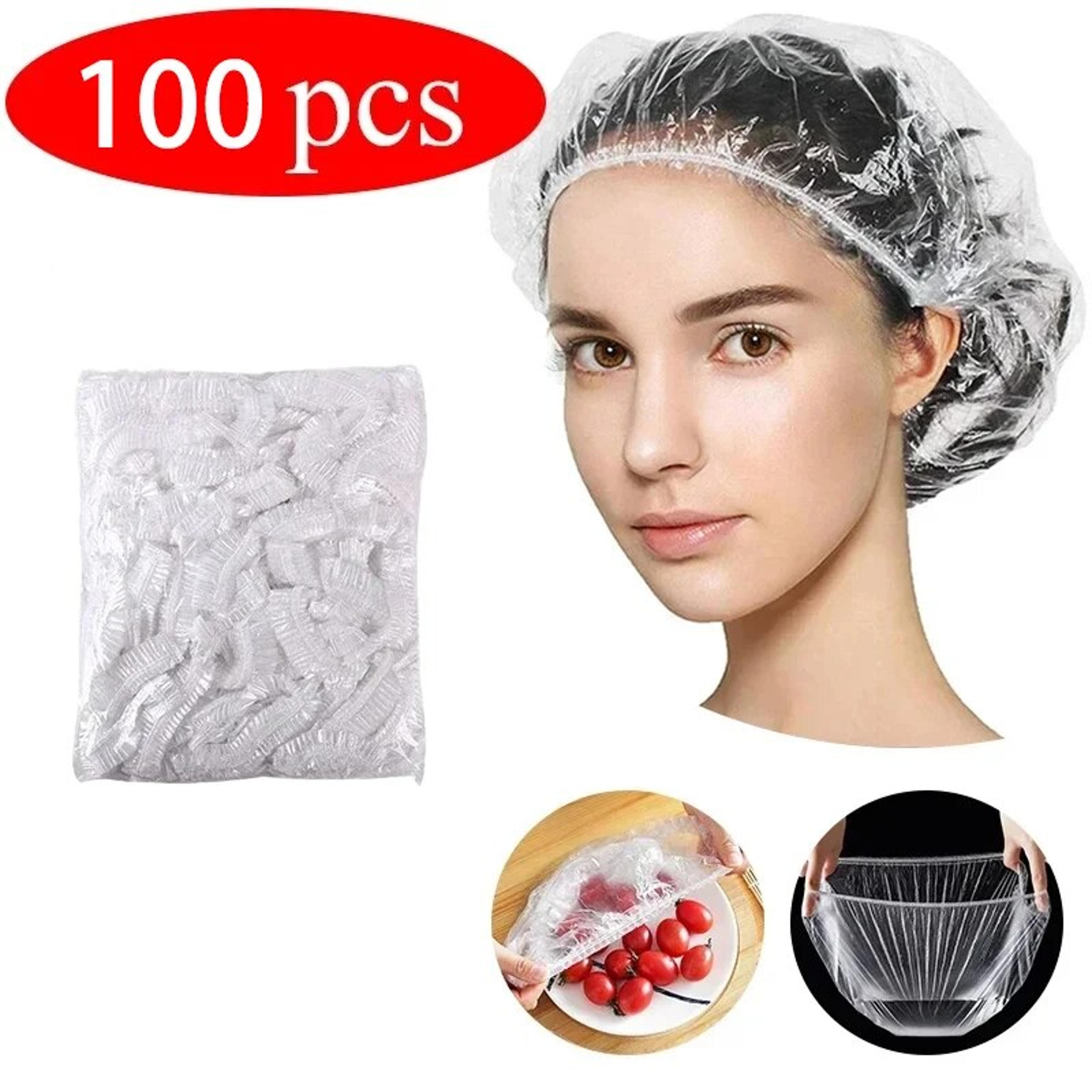 Disposable Shower Cap For Extension Hair Care  Clear Waterproof Elastic Mesh Bath Hat For Beauty Us 4