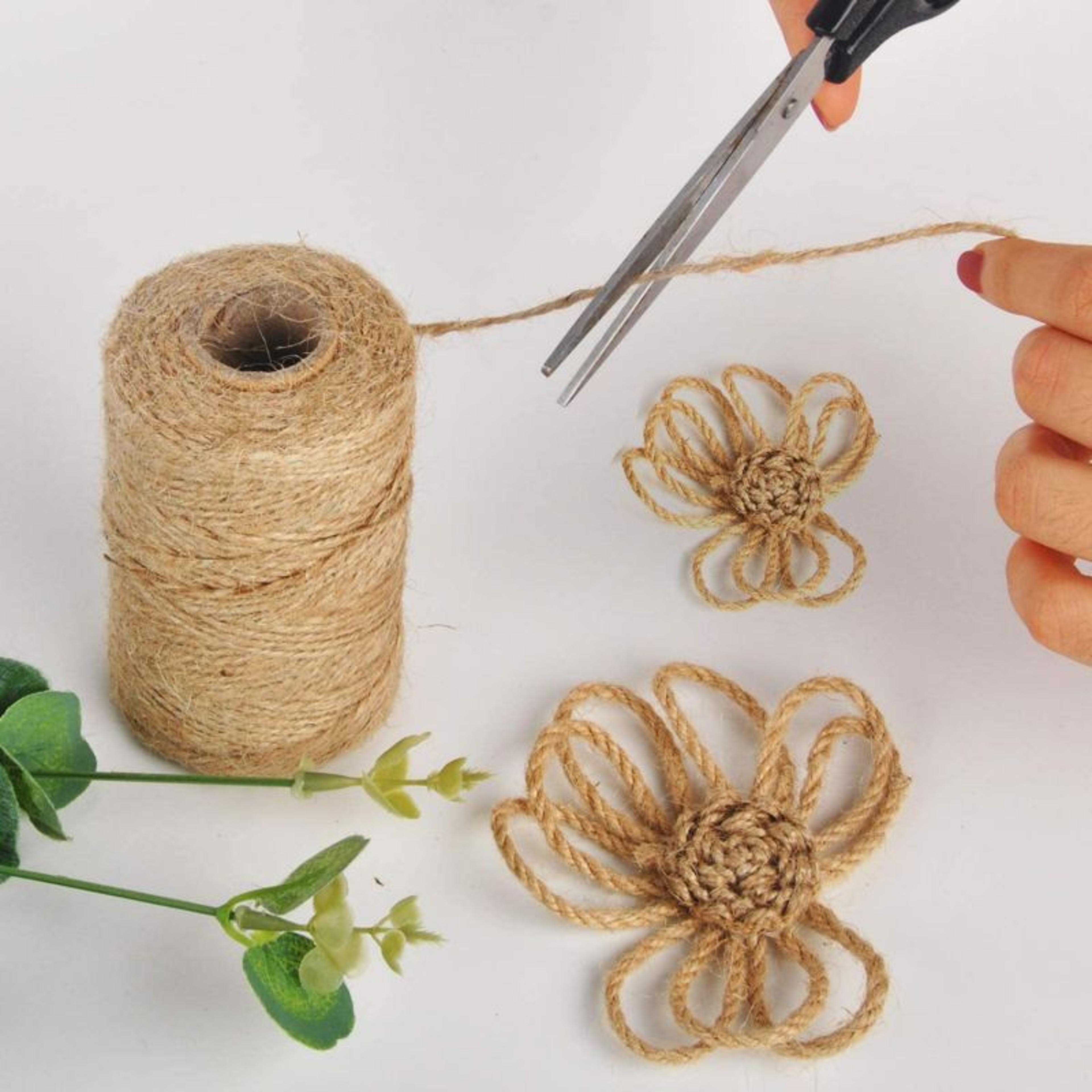 Natural Jute Craft Rope  Durable Jute Twine String  Hemp Cord For DIY Project 1