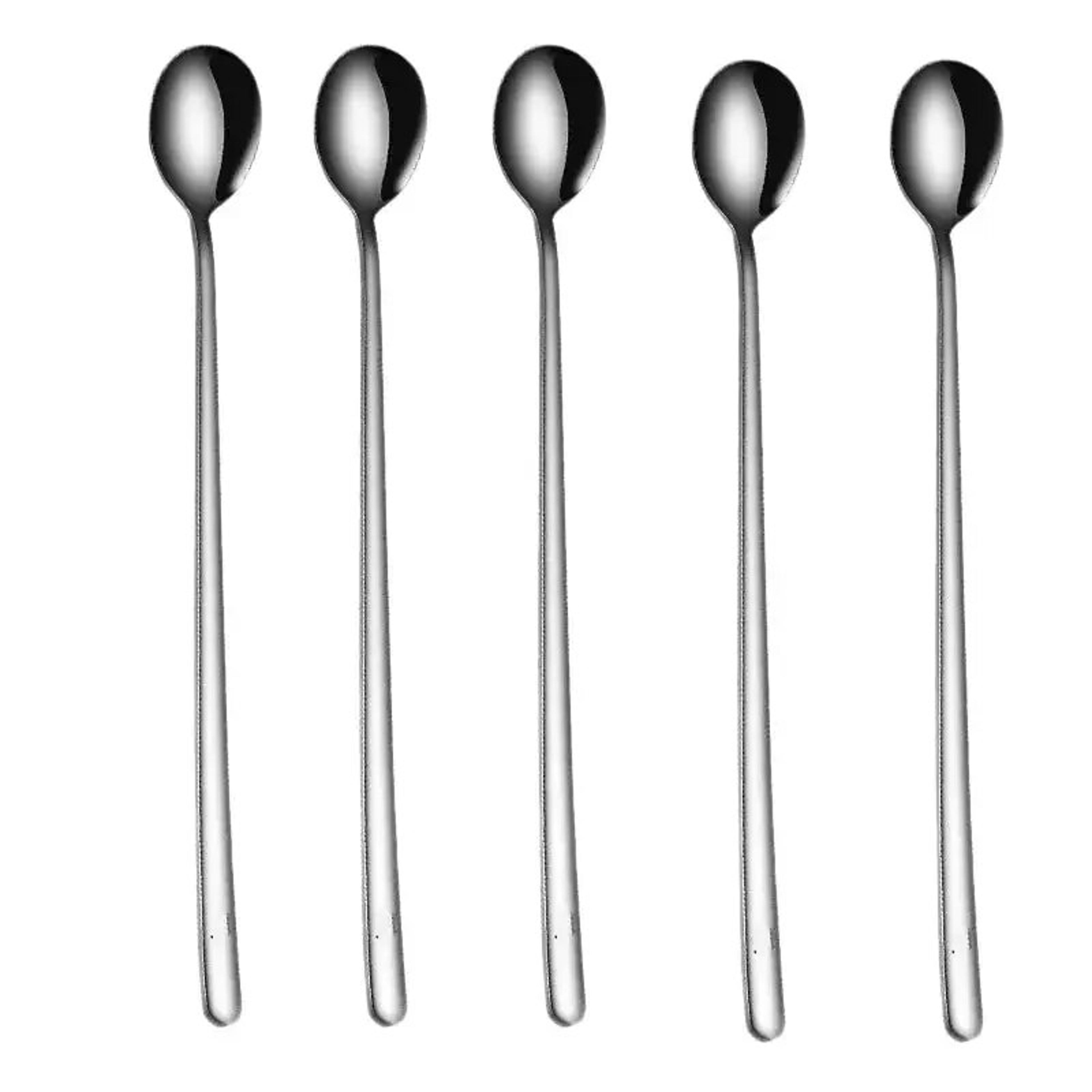 Stainless Steel Spoons Set  Long Handle Ice Cream Coffee And Stirring Utensils For Kitchen Use 5