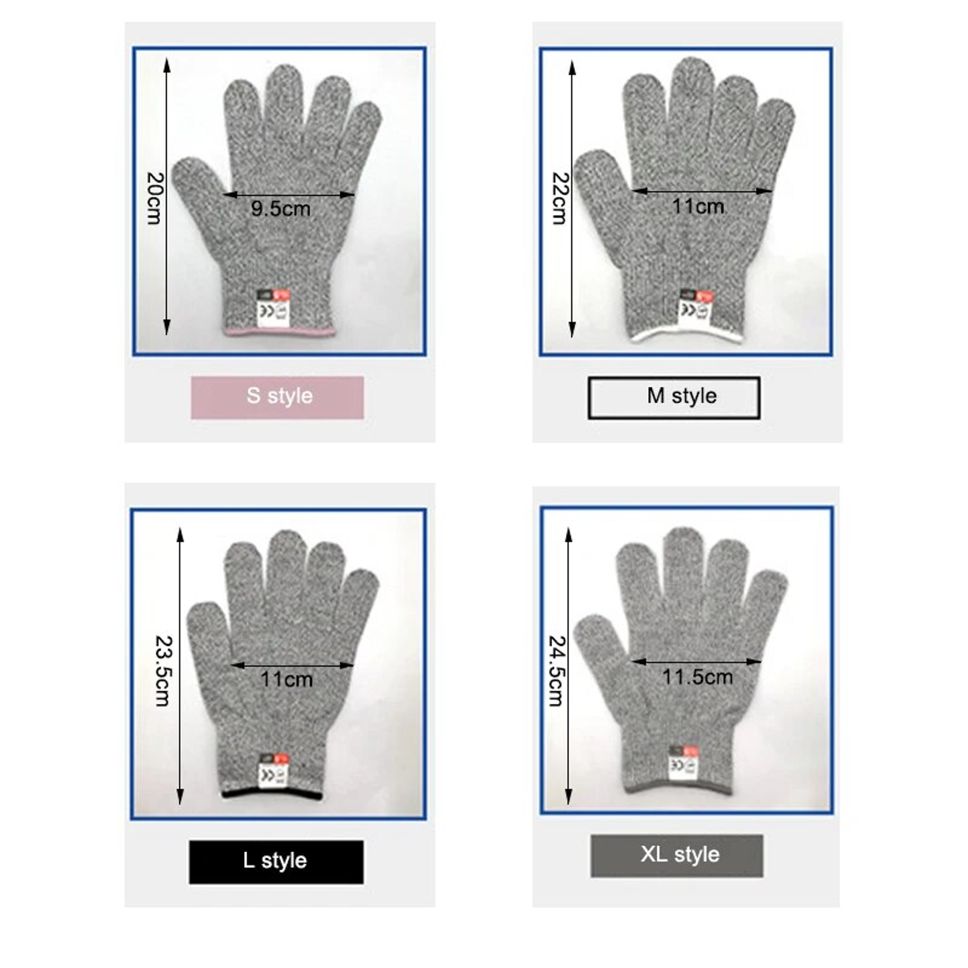 AntiCut Safety Work Gloves For Glass Cutting And Protection  GreyBlack Pair 3