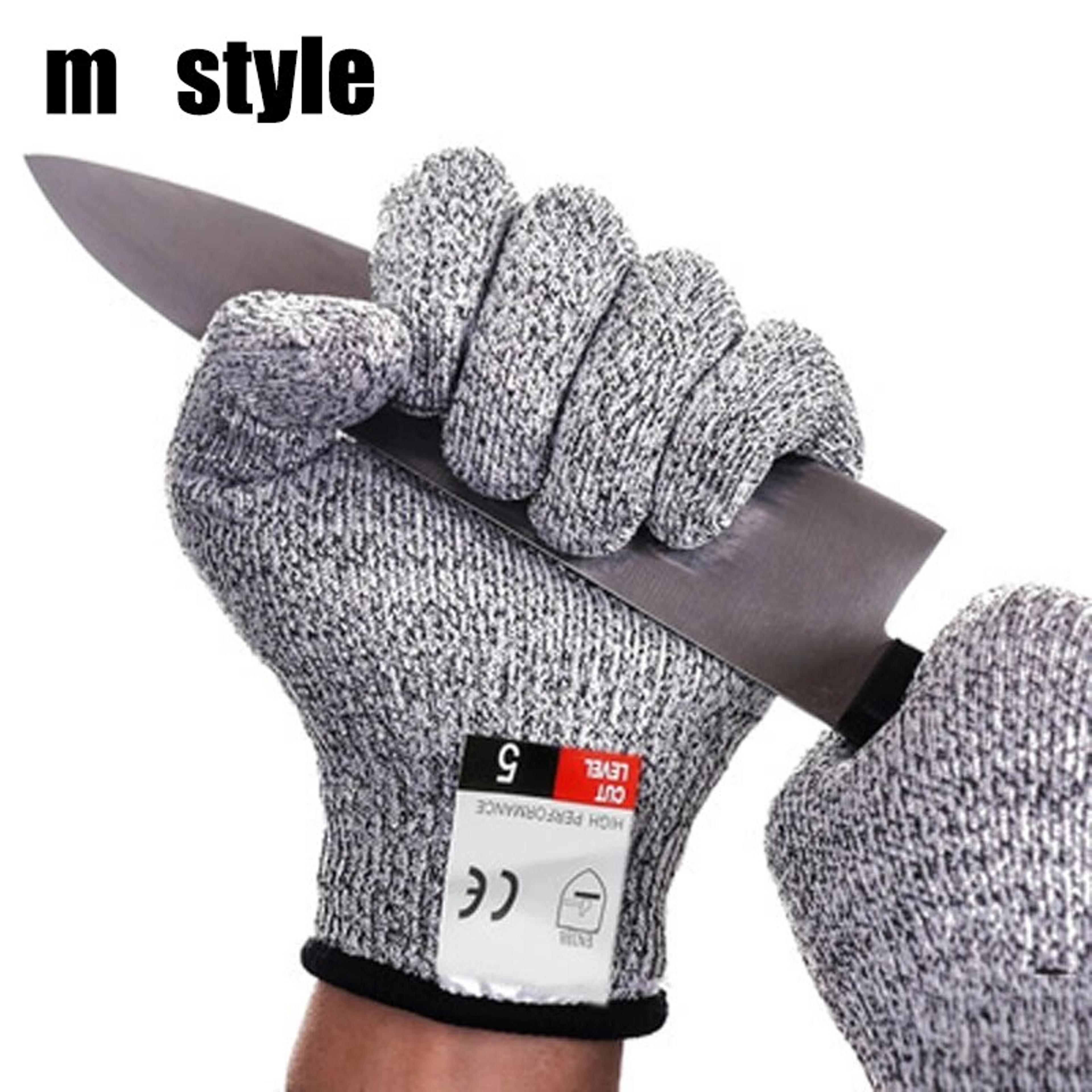 AntiCut Safety Work Gloves For Glass Cutting And Protection  GreyBlack Pair 4