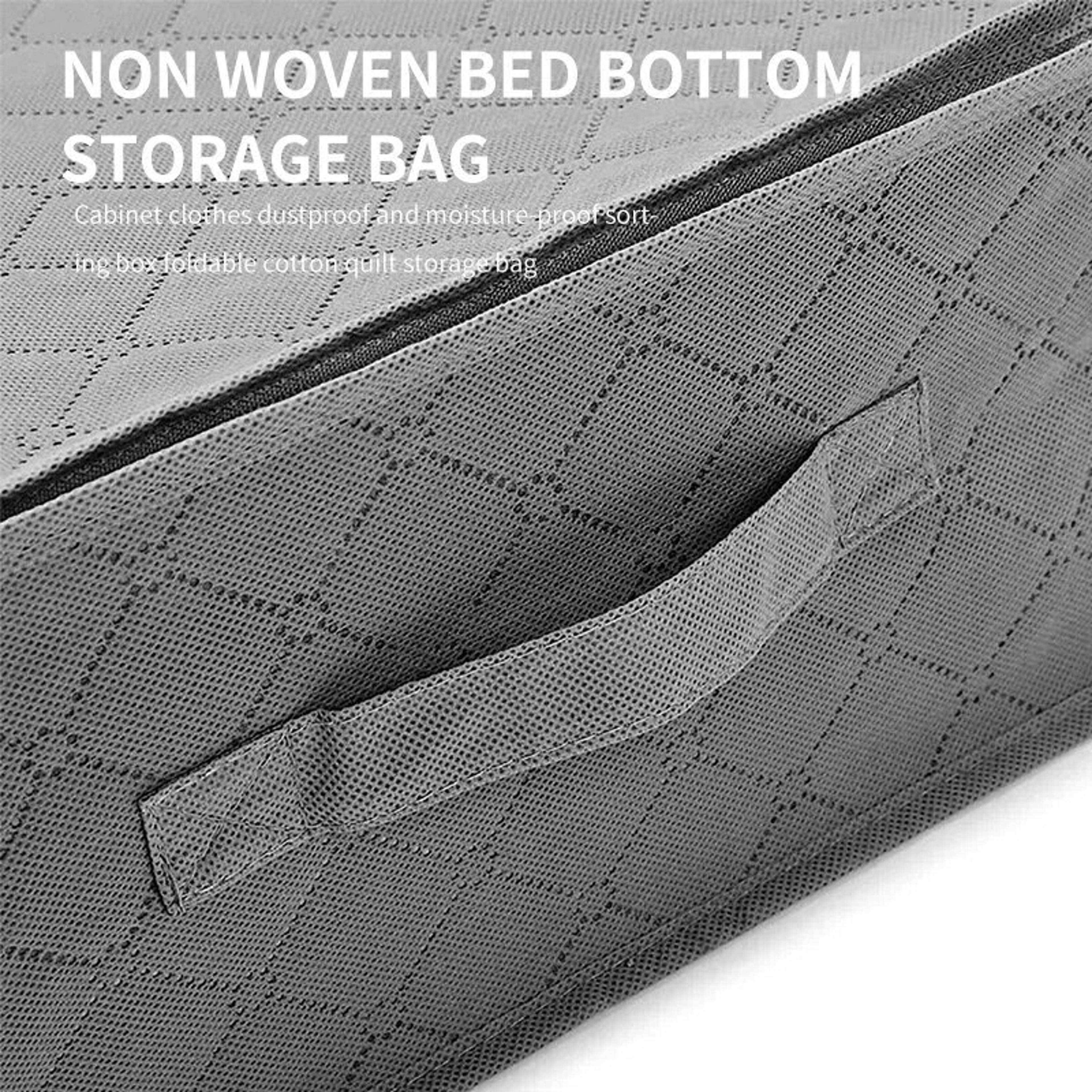 Foldable Underbed Storage Bag  Large Adjustable Compartments For Organizing Blankets Shoes Sweaters 3