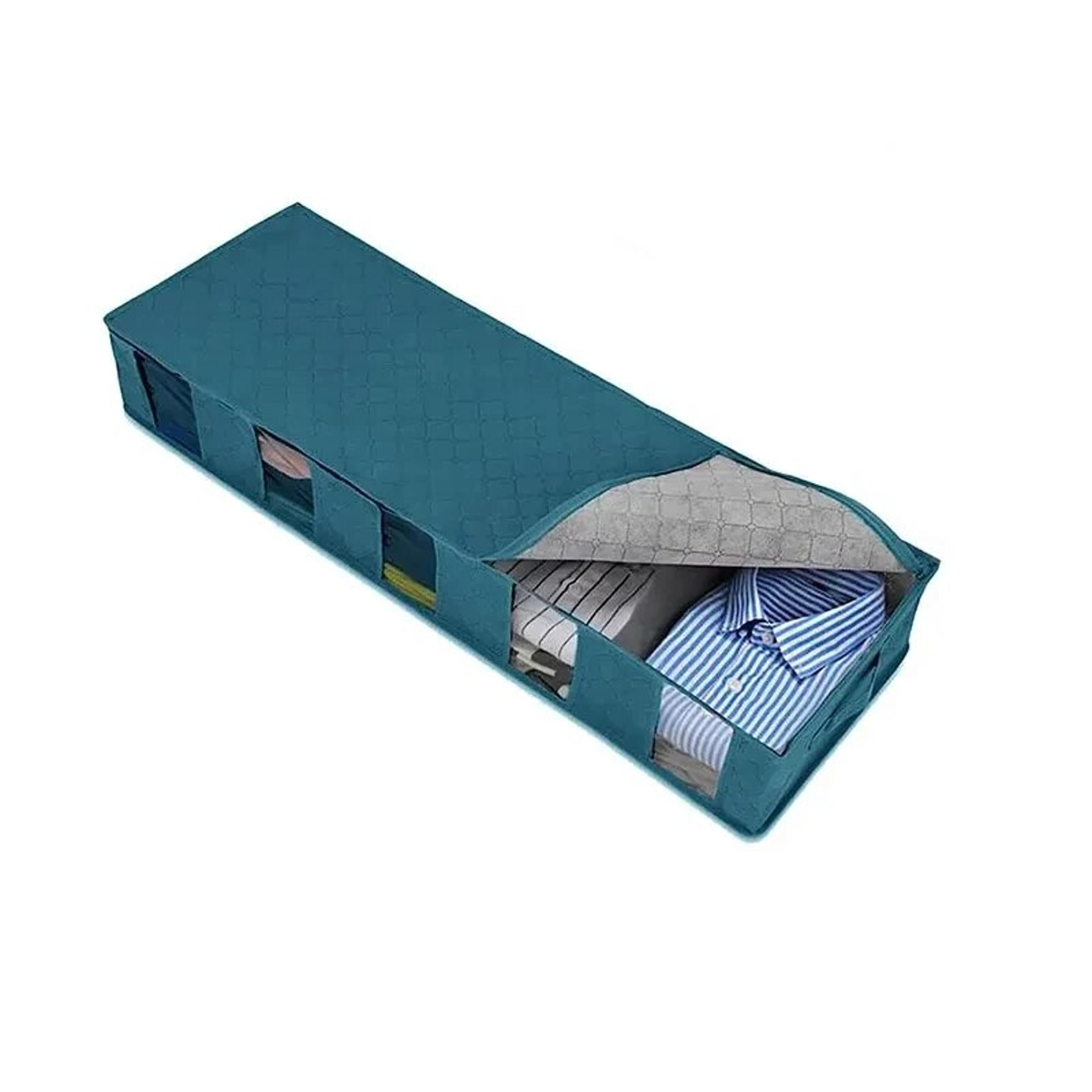 Foldable Underbed Storage Bag  Large Adjustable Compartments For Organizing Blankets Shoes Sweaters 6