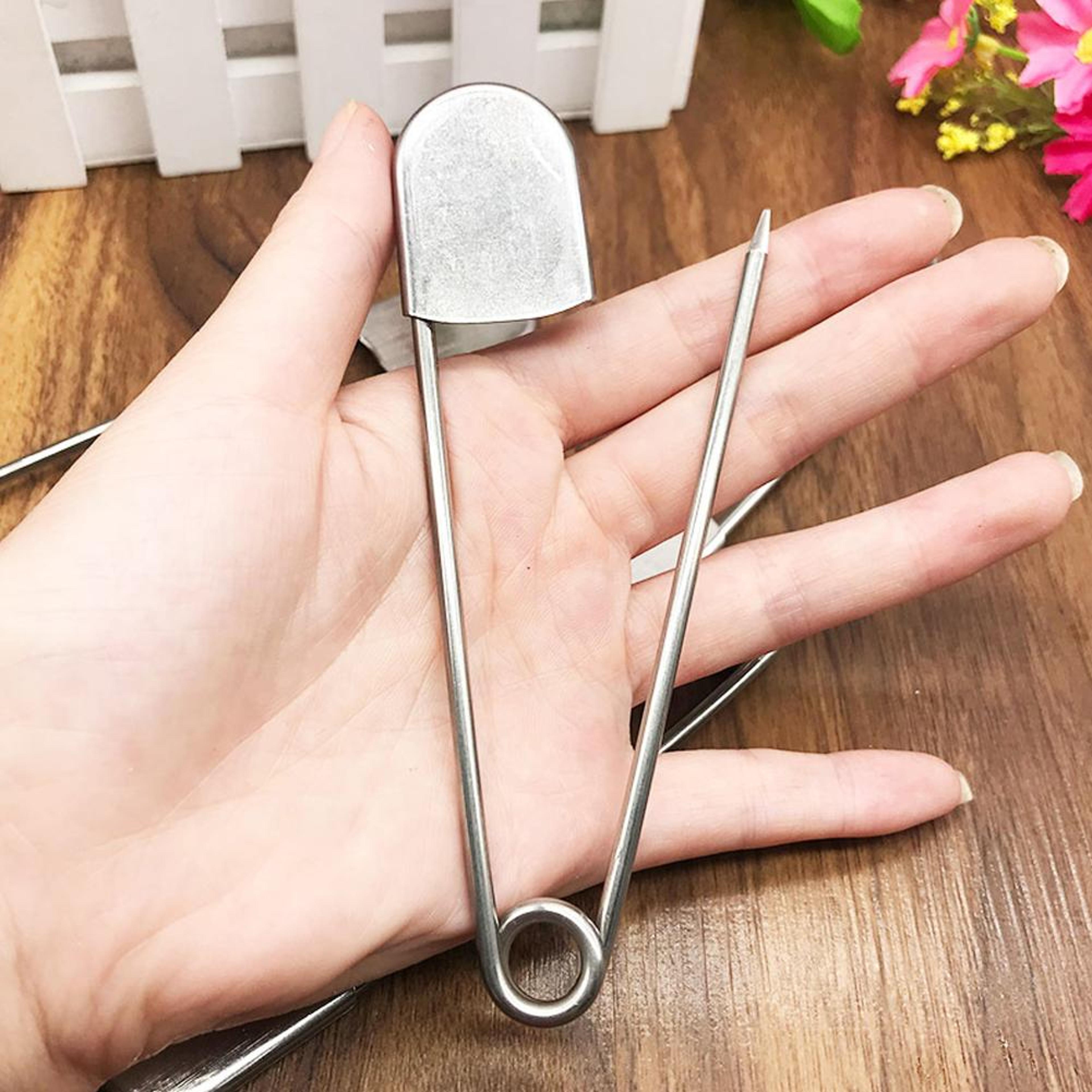 Large Stainless Steel Safety Pin  Durable RustResistant DIY Sewing Tool For Fixing Files 0