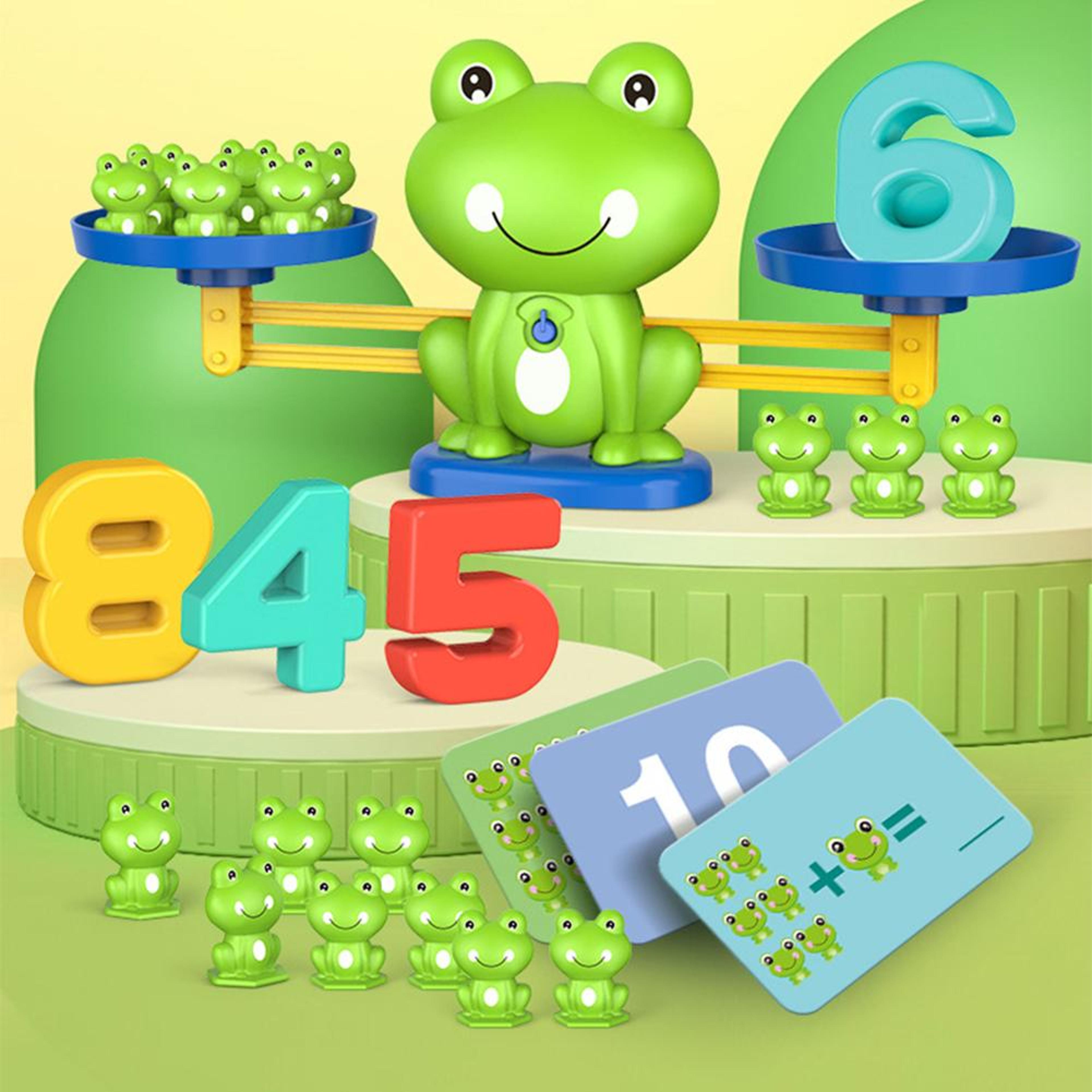 Interactive Frog Math Balance Scale Toy For Kids  Number Learning Counting Educational Montessori T 1