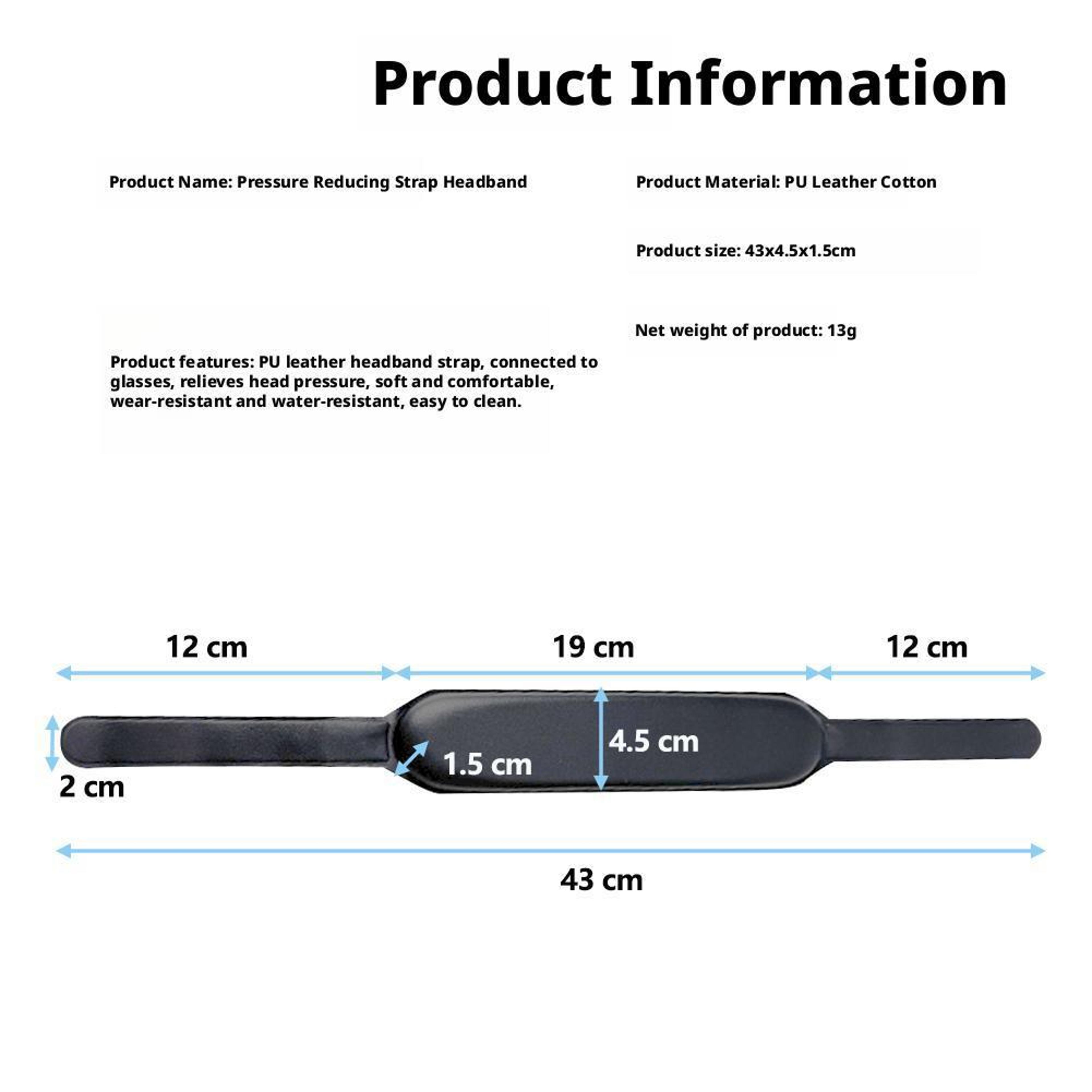 Comfortable Adjustable PU Cushion Head Strap For DJI Flight Goggles  Pressure Relief Headband 3