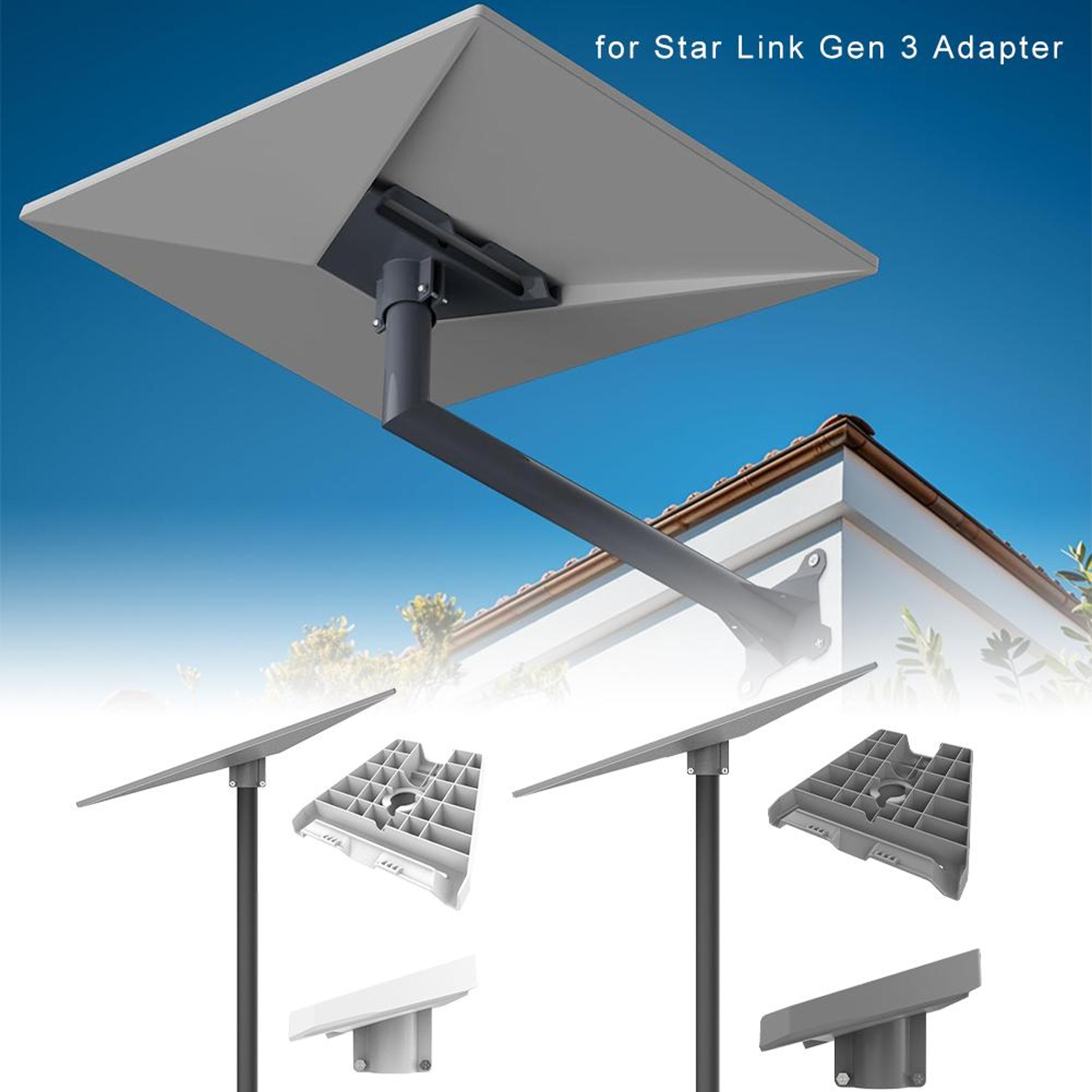 For Starlink Gen Pipe Adapter Mount  ABS Pole Bracket For Satellite Dish Installation 0
