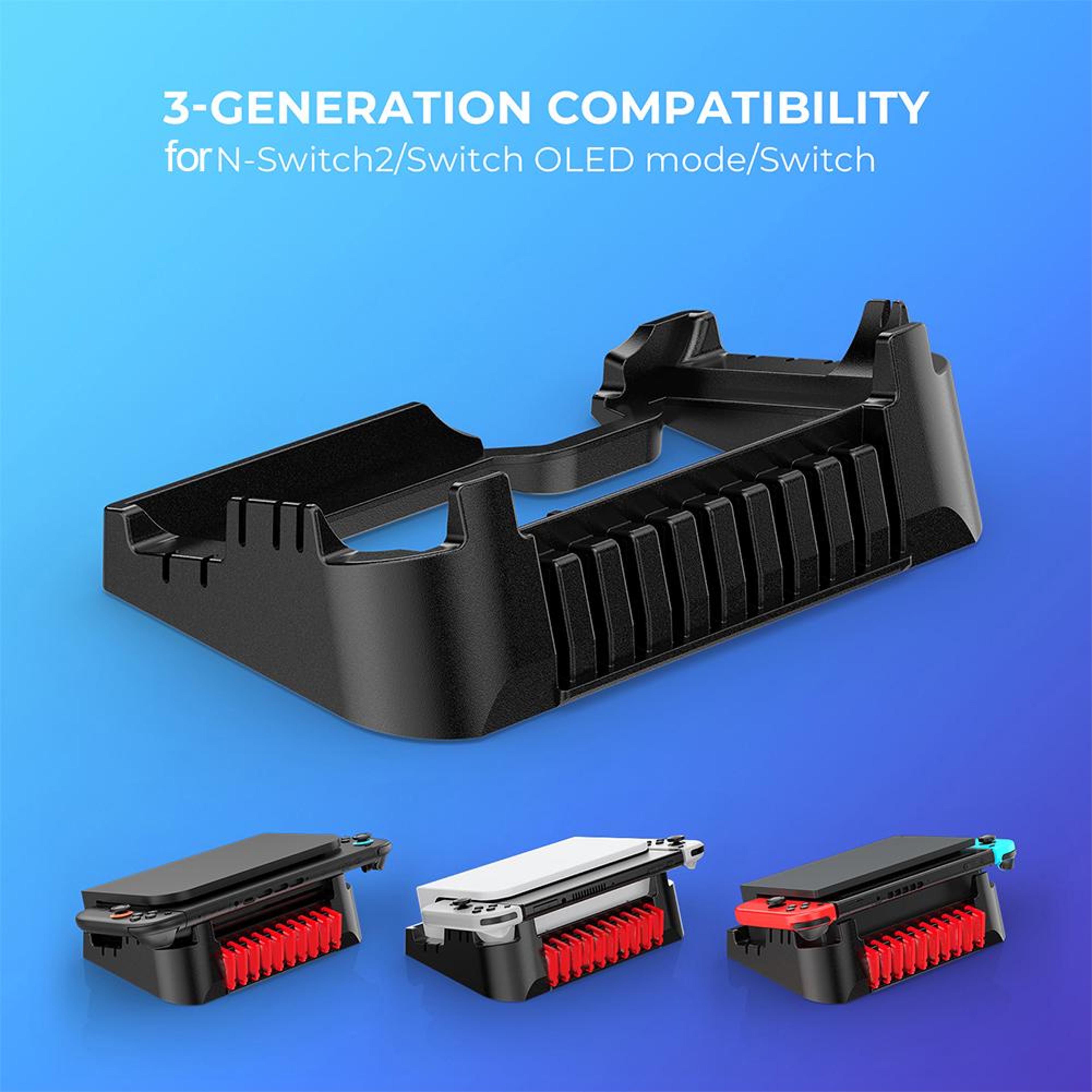 Horizontal Dock Stand For Switch OLED  Universal Console Base With Game Card Storage 0