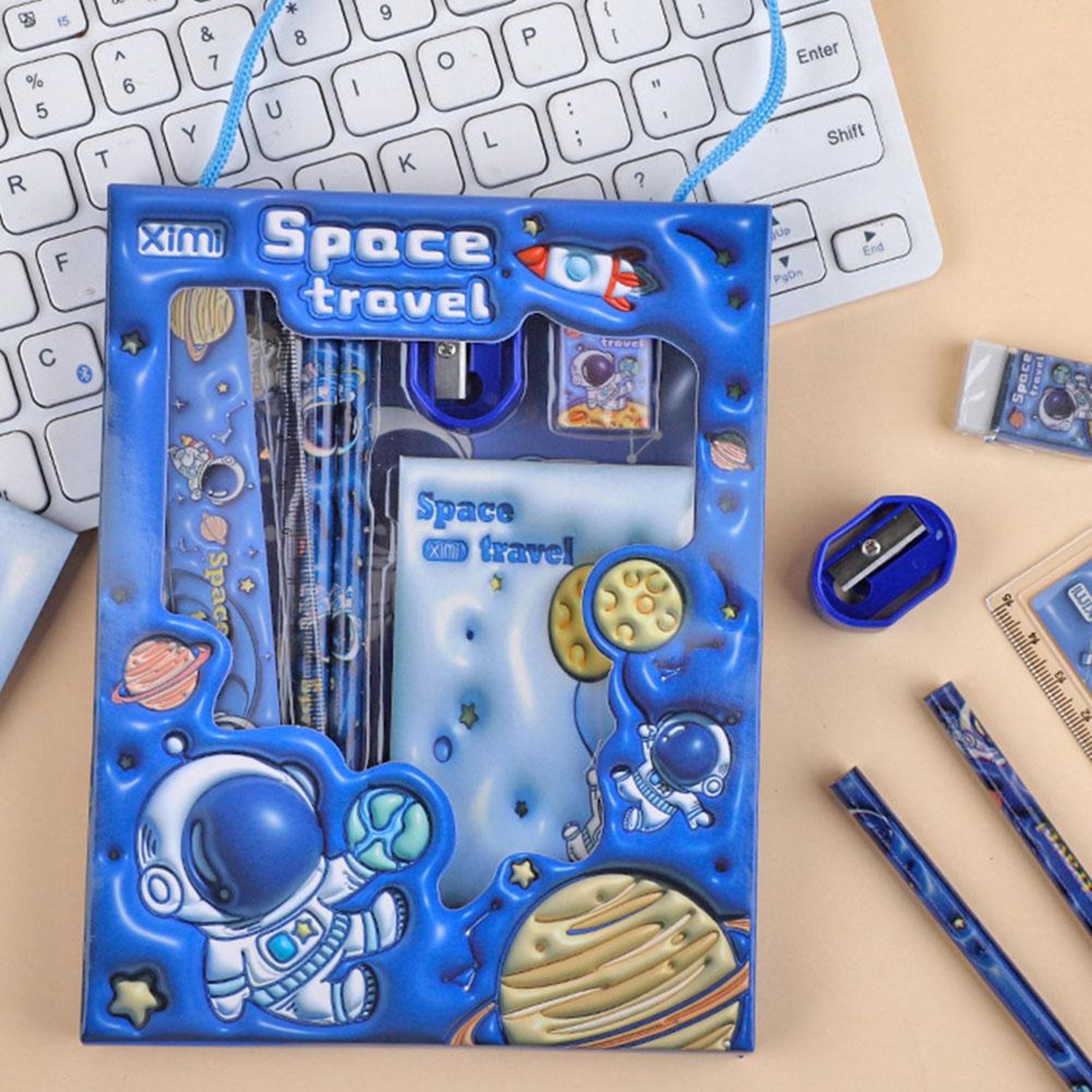 Cartoon Kids Stationery Set With Pencil Case Pencils And Erasers  Perfect School Supplies Gift Box 3