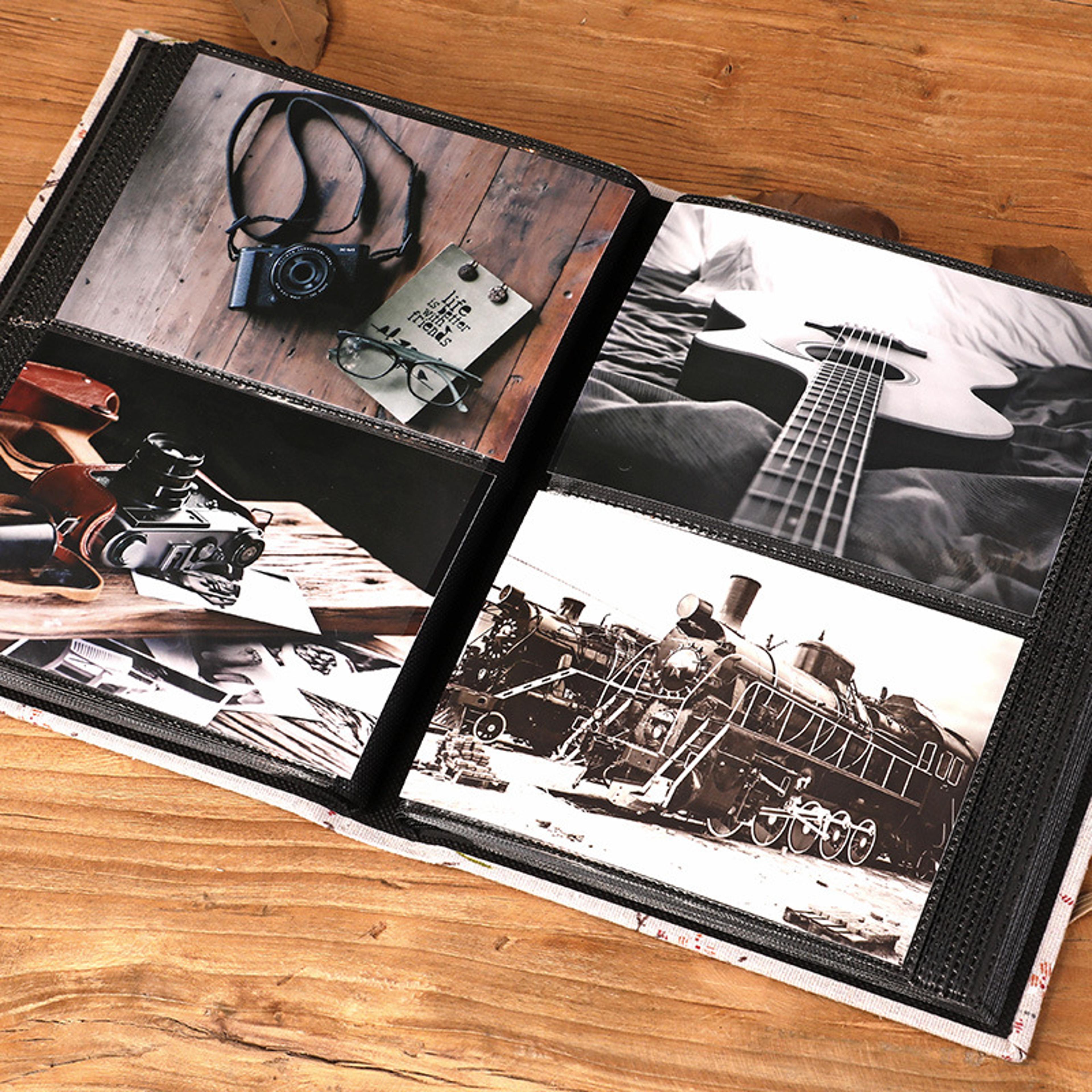 Linen Cover Photo Album  Creative Scrapbooking  Family Memory Storage 1