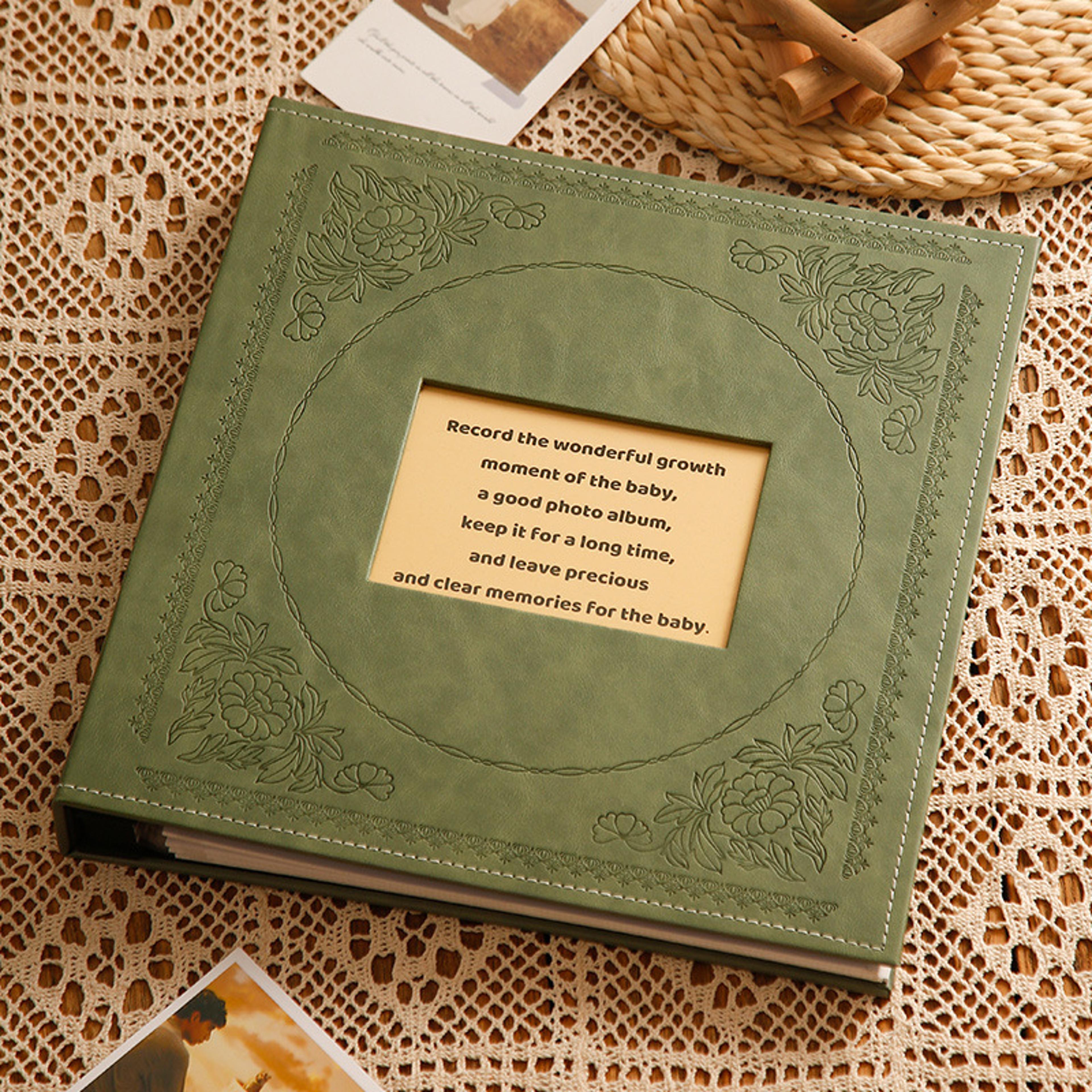 Personalized Family Photo Album  Leather Memory Book For Wedding  Kids 1
