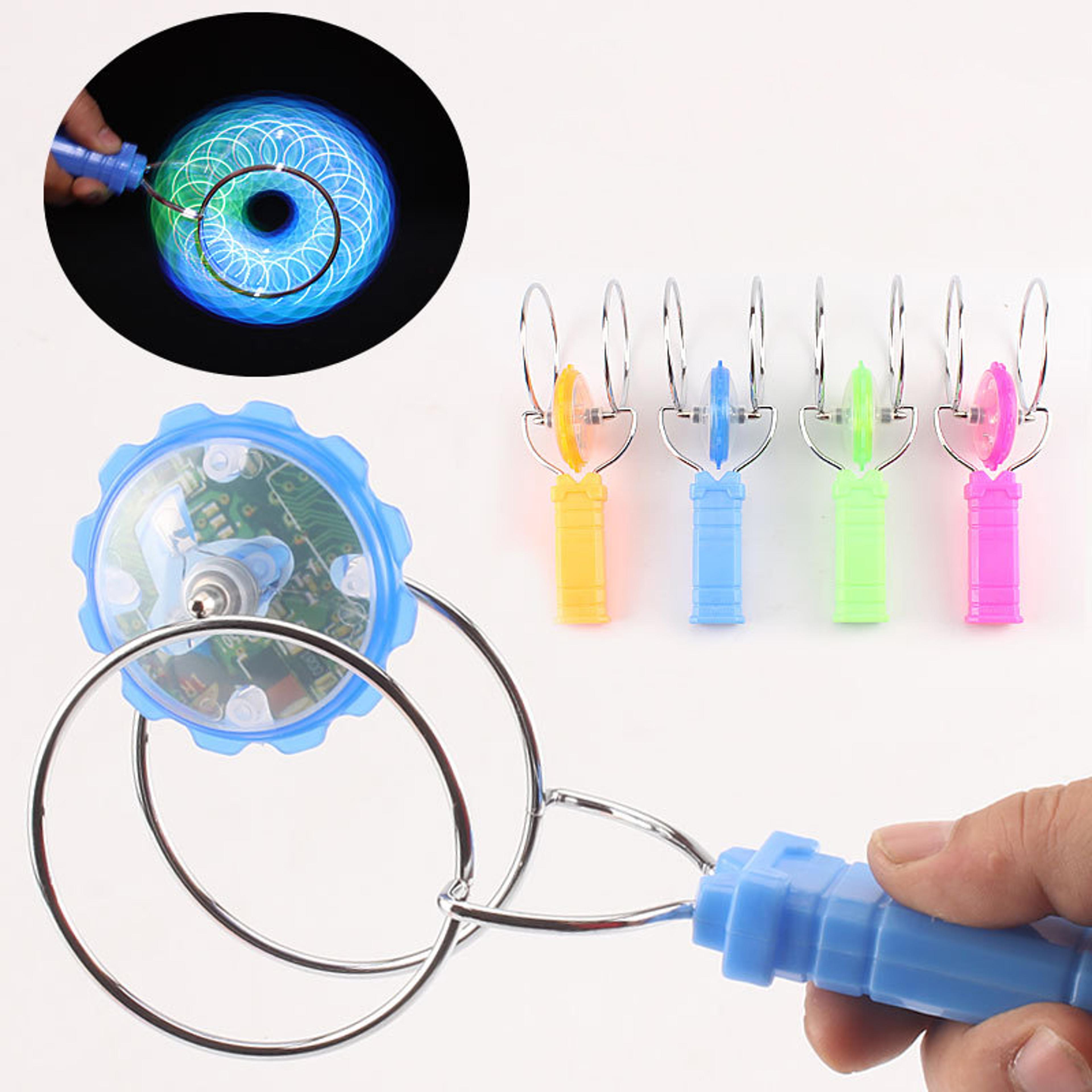 Magnetic Orbit Spinning Top Toy  Creative Hand Cranked LED Luminous Spinning Toy For Kids Ideal Gif 3