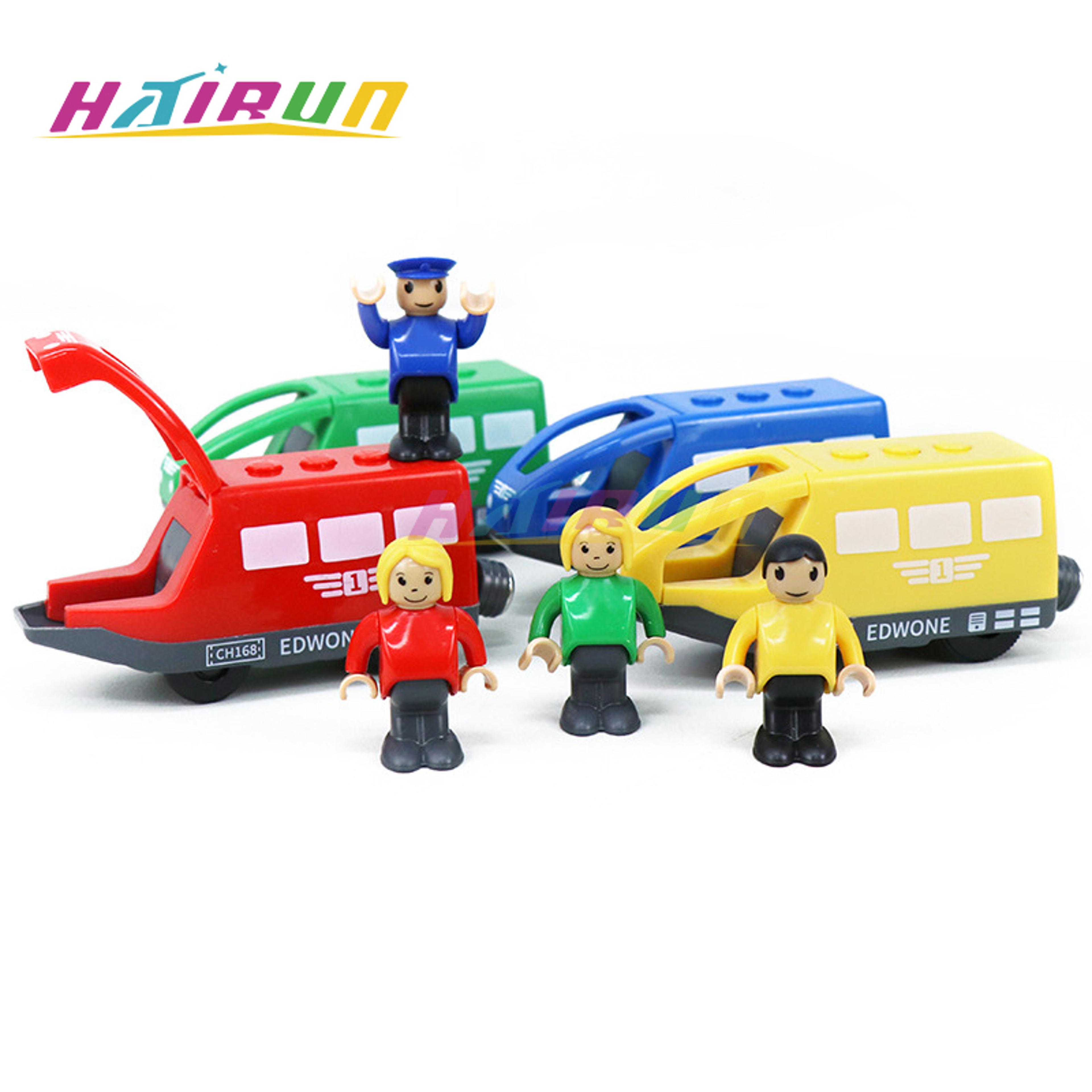 Magnetic Electric Train Set With Doll And Wooden Tracks  Compatible Locomotive For Kids 0