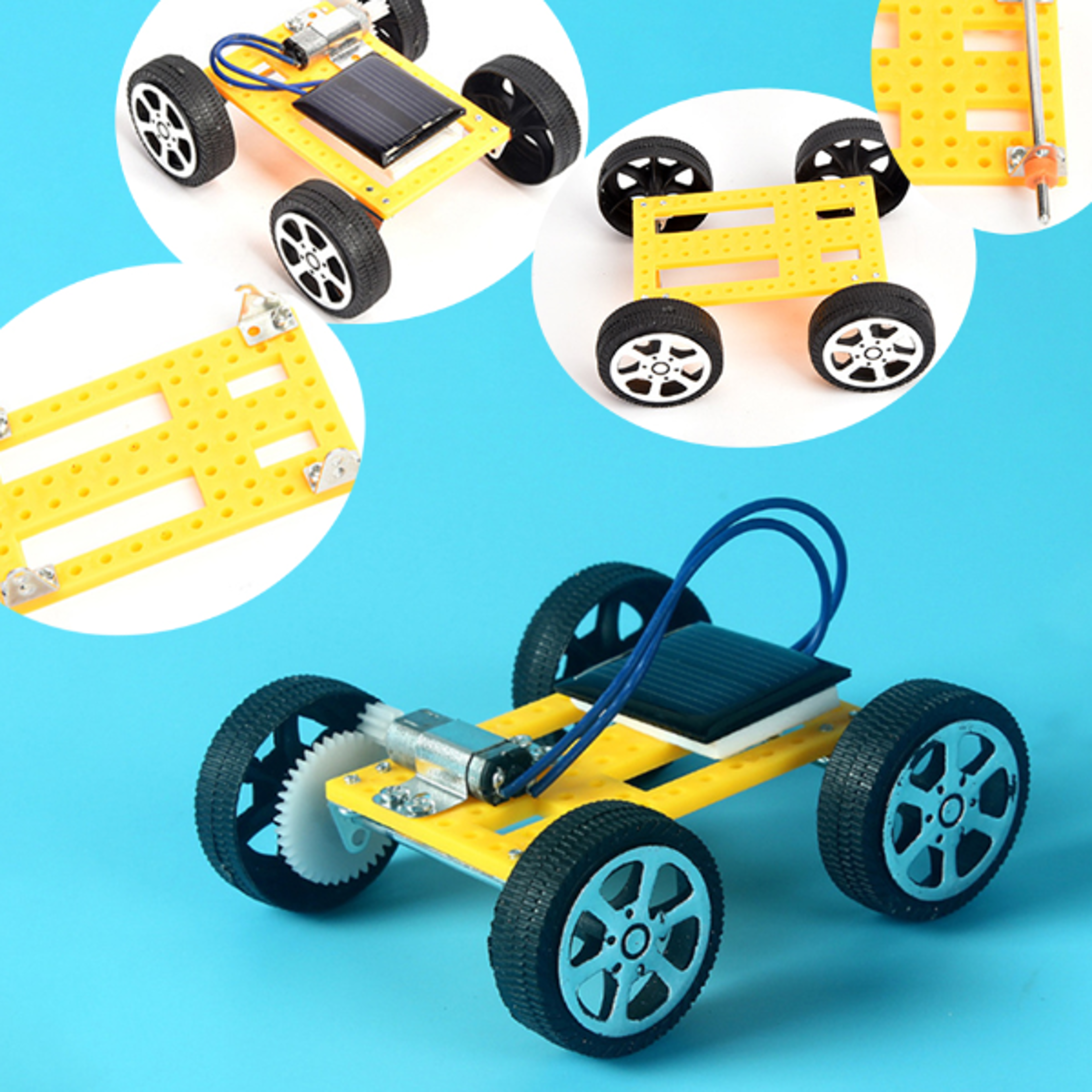 diy mini solar powered toy car for kids | assembled energy powered car - children's eco-friendly toy gift